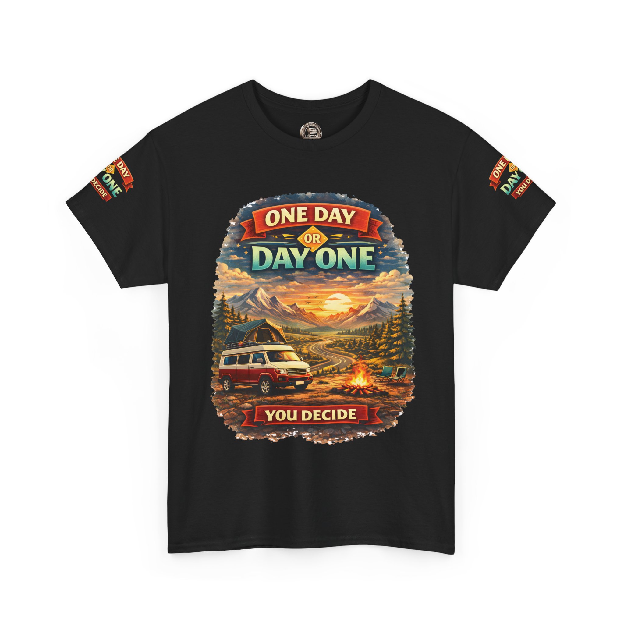 705061219460812145_2048.jpeg Unisex Heavy Cotton Tee — "One Day Or Day One" Design Scenic-Line