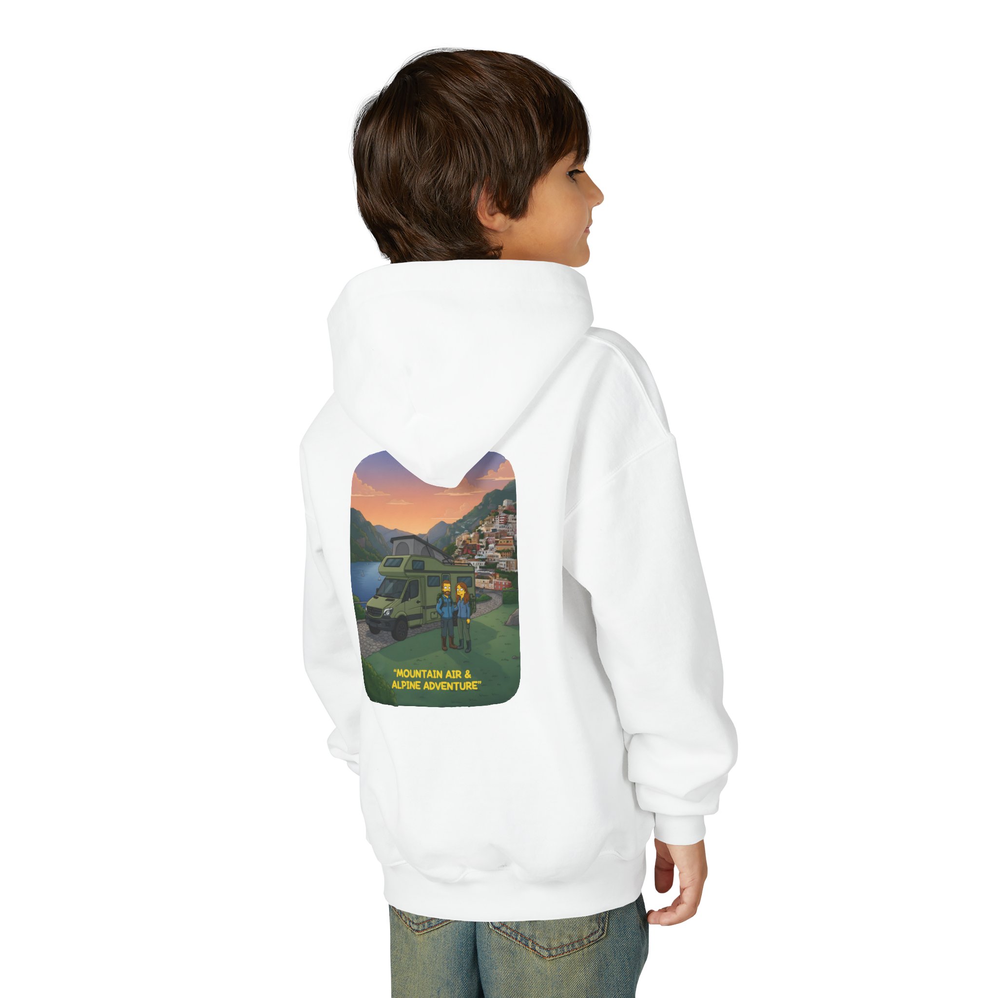 7053864042585201941_2048.jpeg Youth Hoodie(Gildan) – "Mountain Air And Alpine Adventure" (Design Sitcom-Line)
