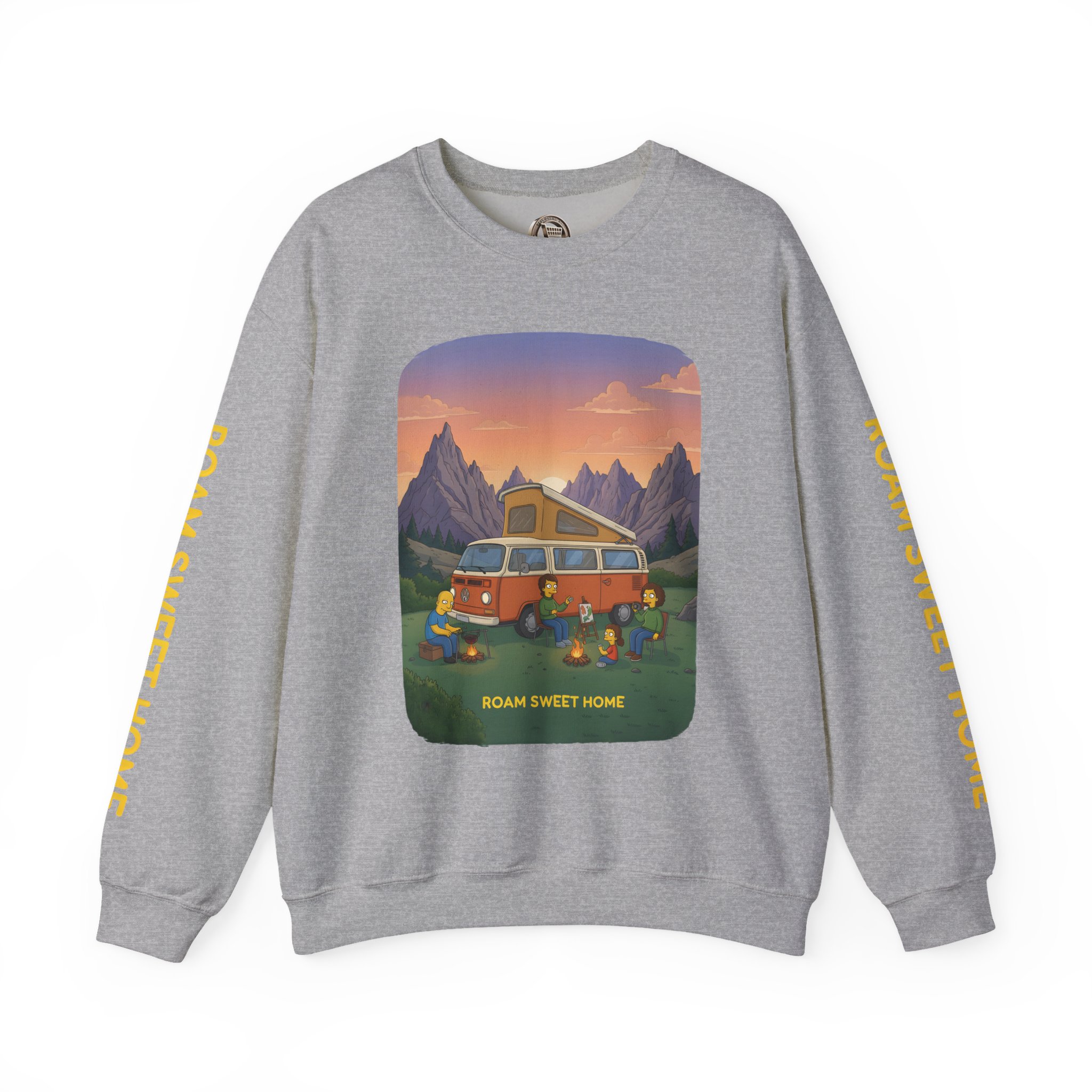Unisex Heavy Blend™ Crewneck Sweatshirt — "Roam Sweet Home" Design Sitcom-Line