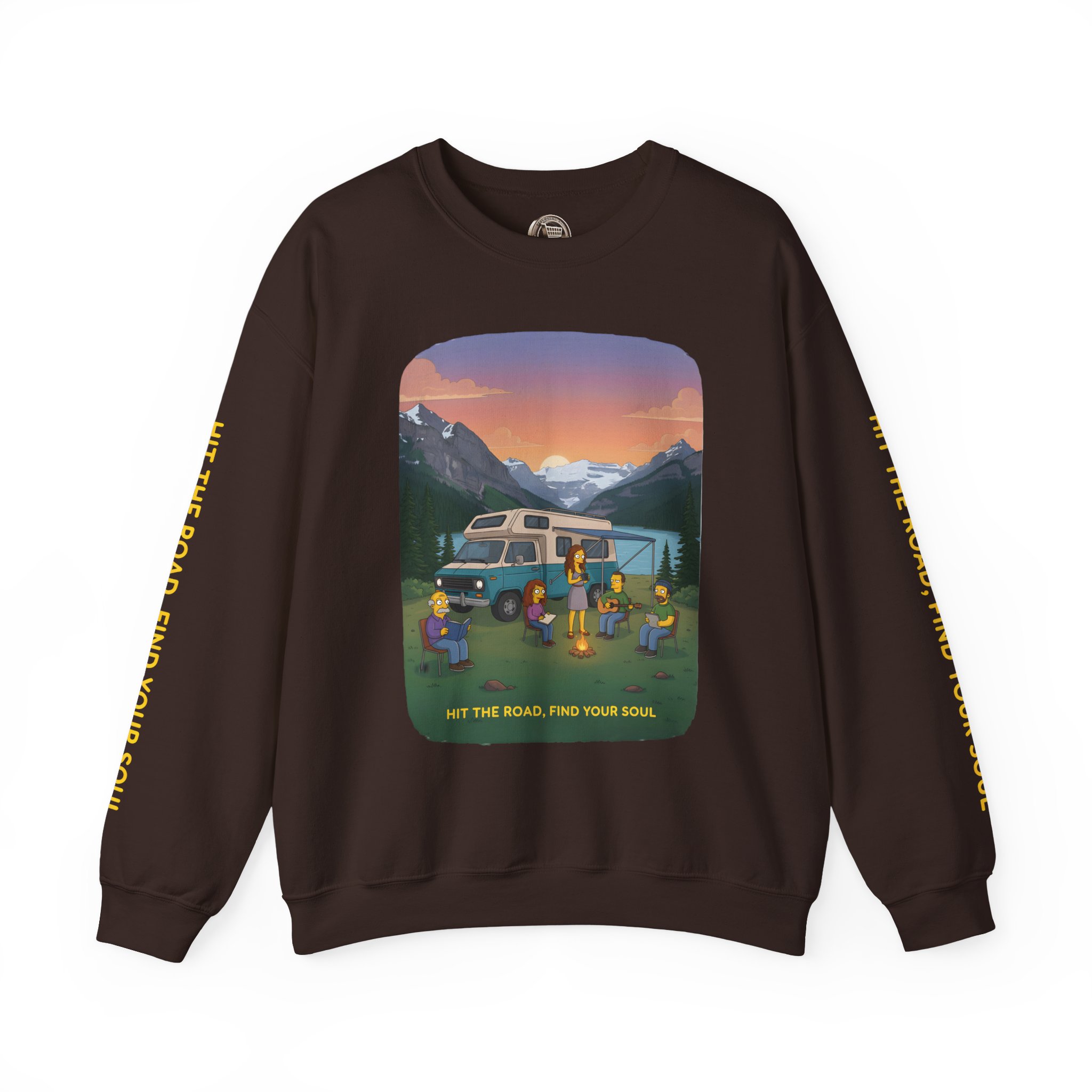 Unisex Heavy Blend™ Crewneck Sweatshirt — "Hit The Road-Find Your Soul" Design Sitcom-Line