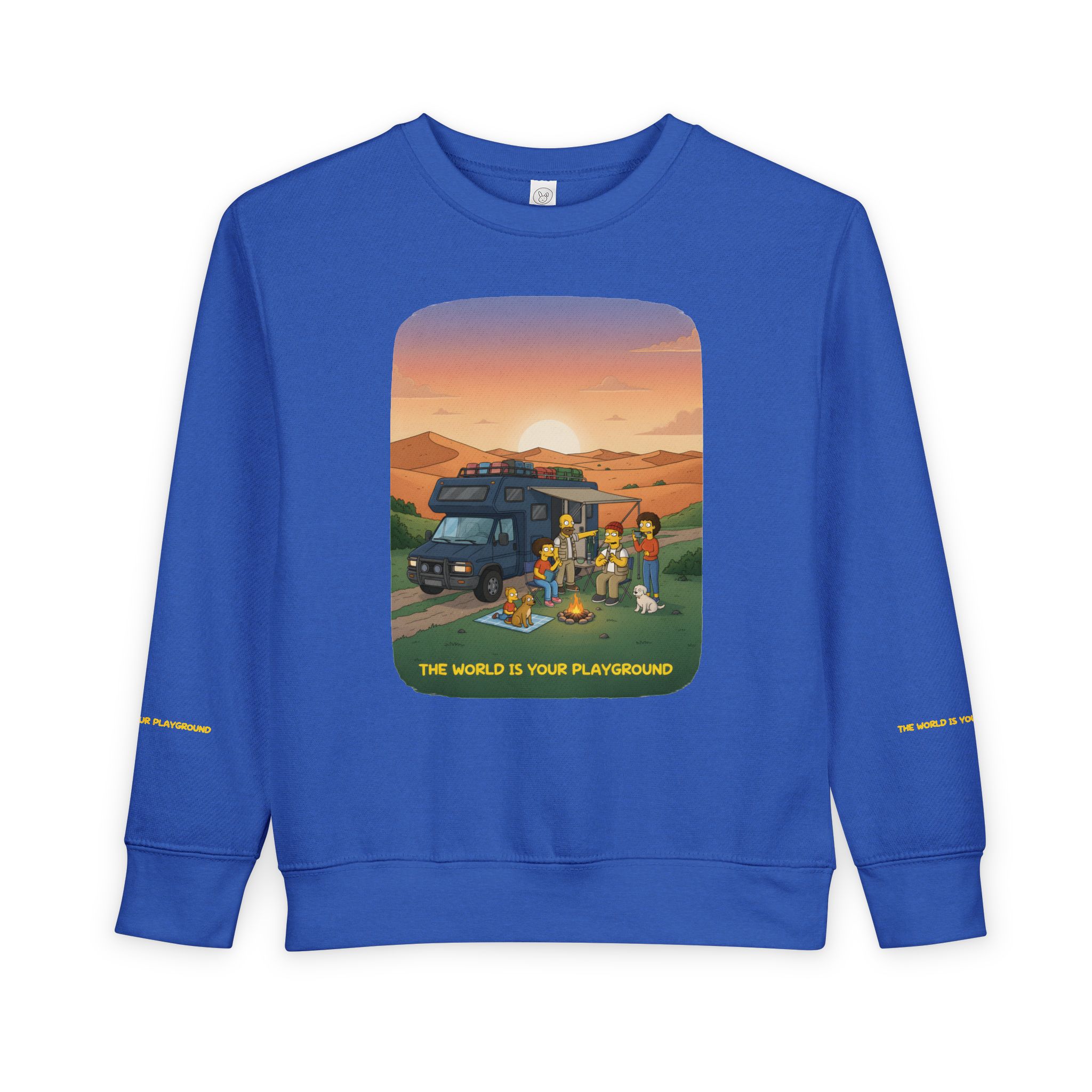 Toddler Sweatshirt - "The World Is Your playground" (Design Sitcom-Line)