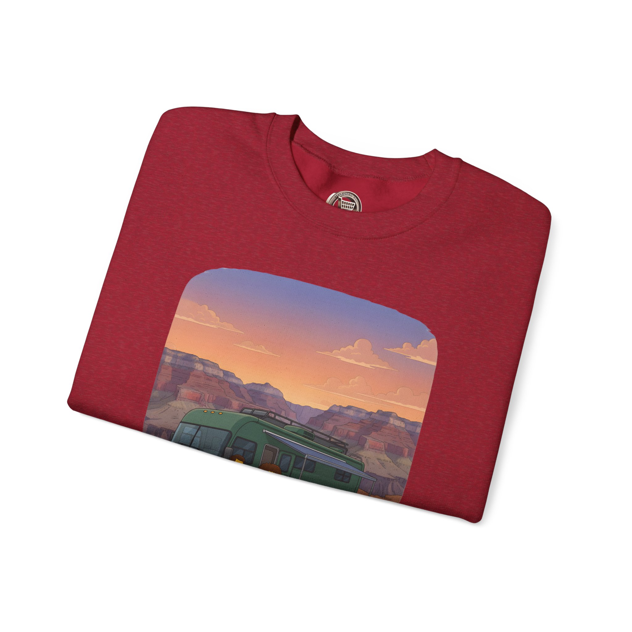 Unisex Heavy Blend™ Crewneck Sweatshirt — "Adventure Is Where You Find It" Design Sitcom-Line