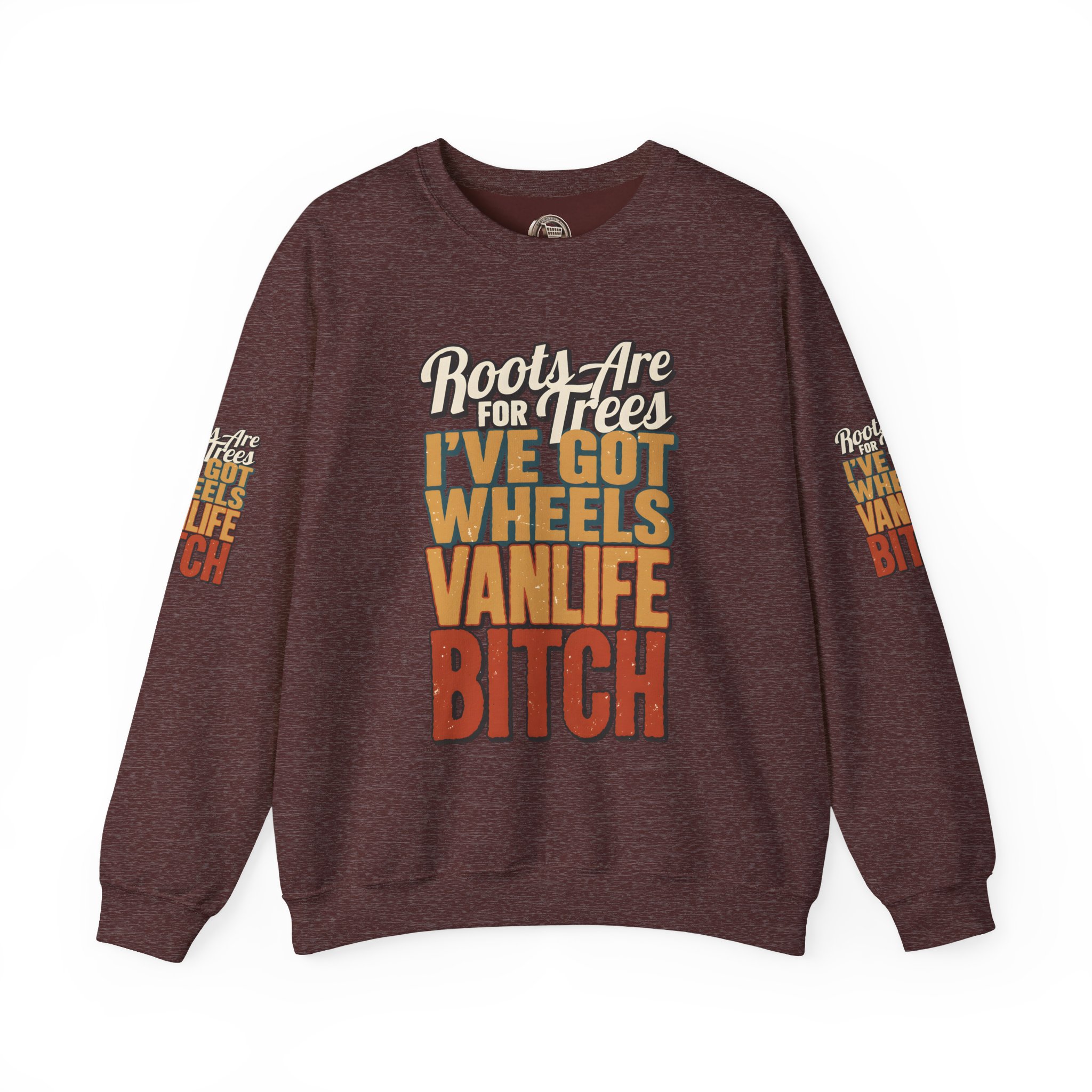 Unisex Heavy Blend™ Crewneck Sweatshirt — "Roots Are For Trees" Design F**K-Line