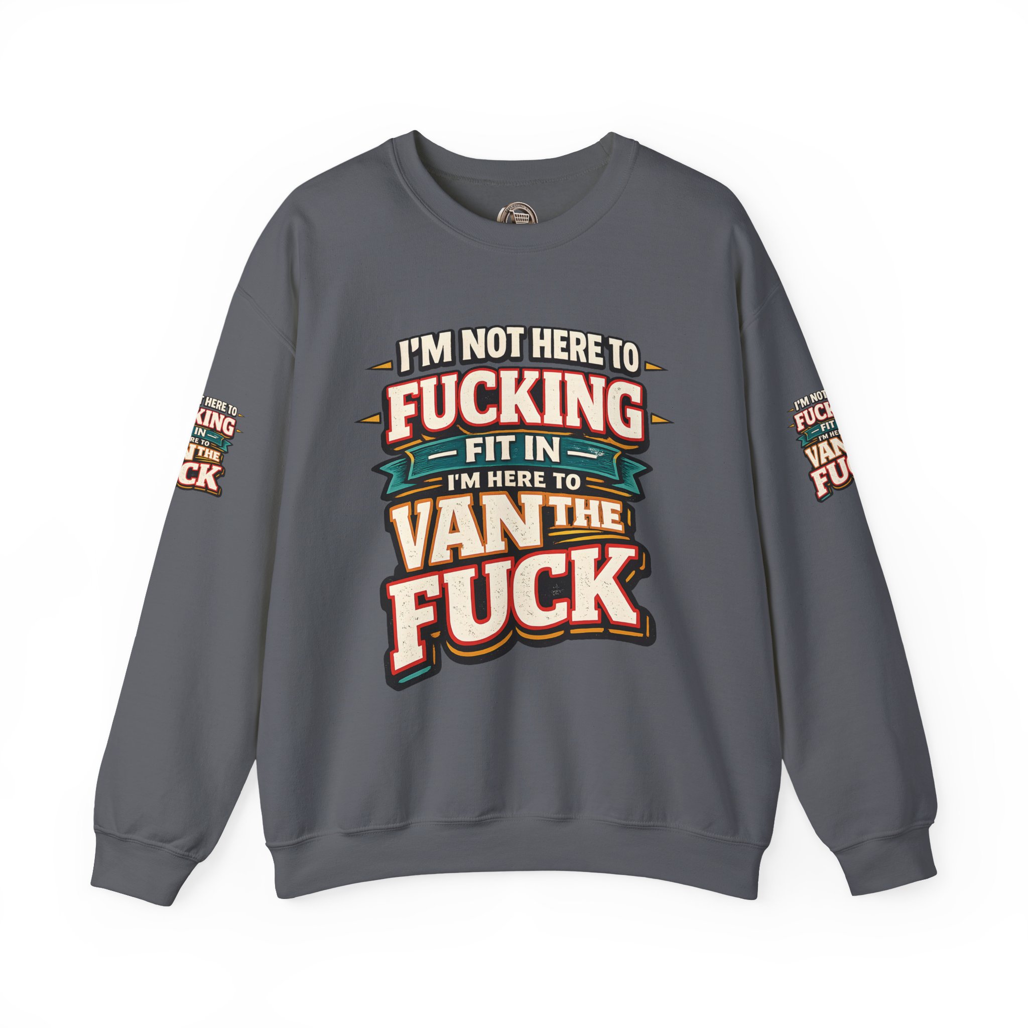 7092248244685436053_2048.jpeg Unisex Heavy Blend™ Crewneck Sweatshirt — "I´m Not Here To Fucking Fit In" Design F**K-Line