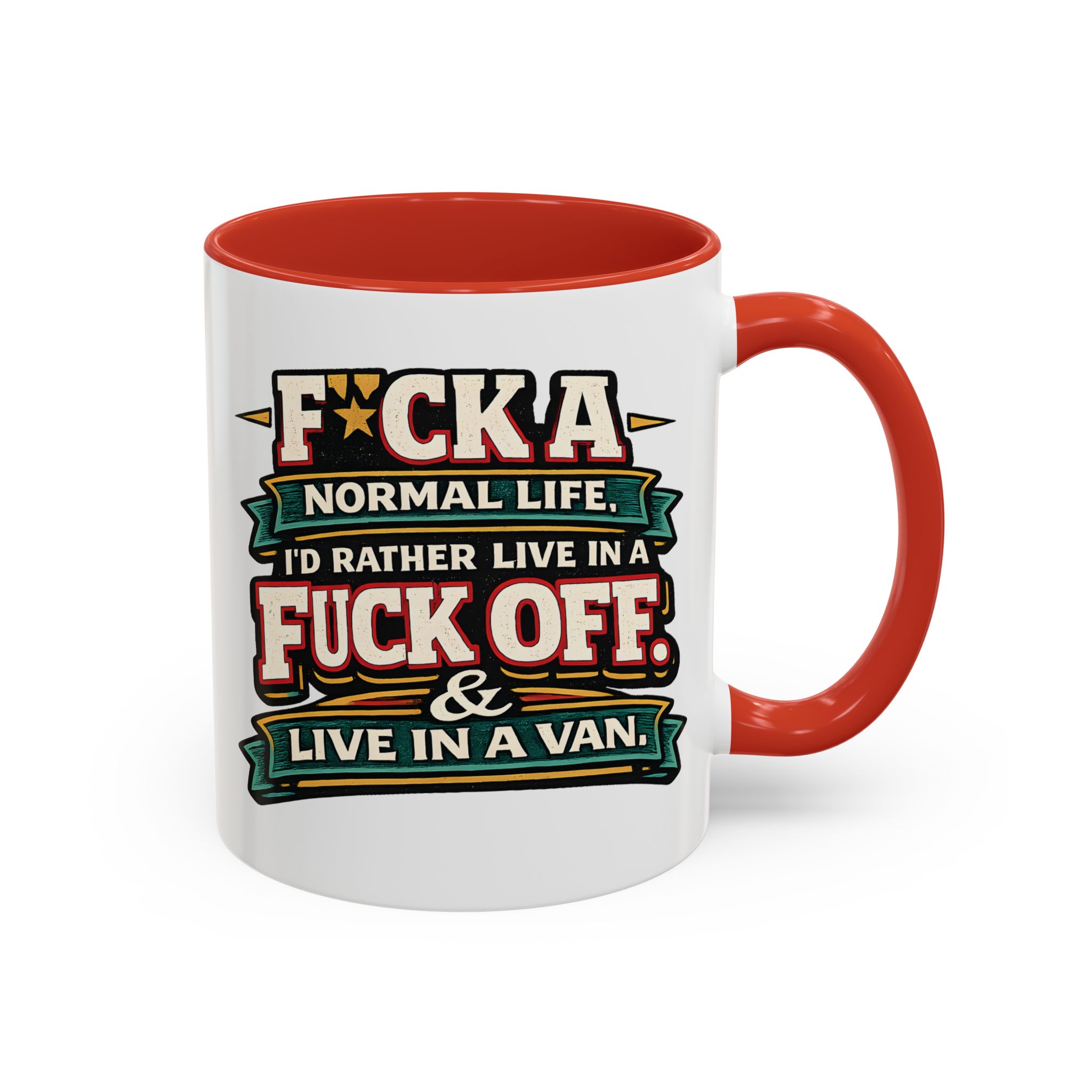 7103170676375421557_2048.jpeg Accent Coffee Mug (11, 15oz) — "Fuck A Normal Life" Design F**K-Line