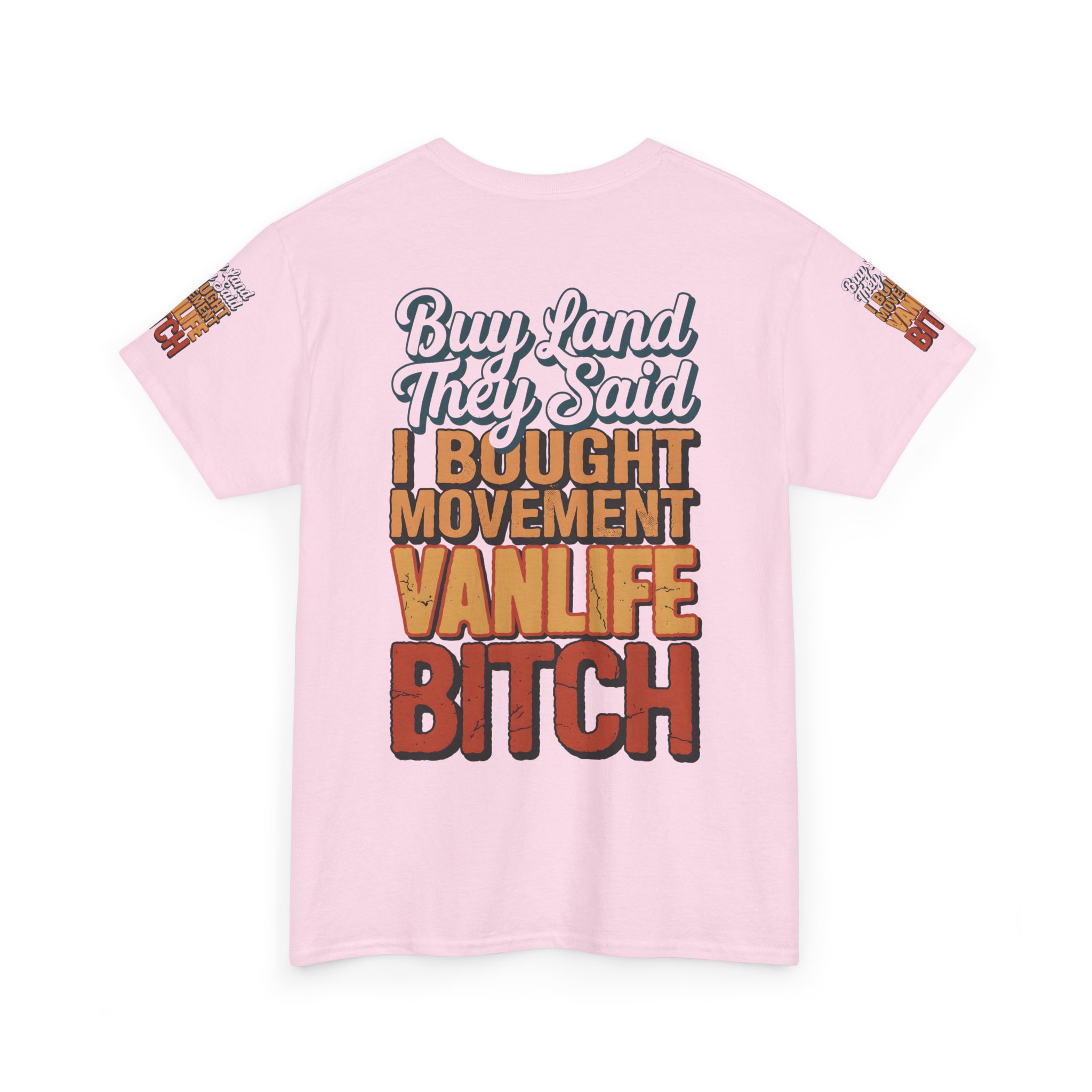 Unisex Heavy Cotton Tee — "Buy Land They Said" Design F**K-Line