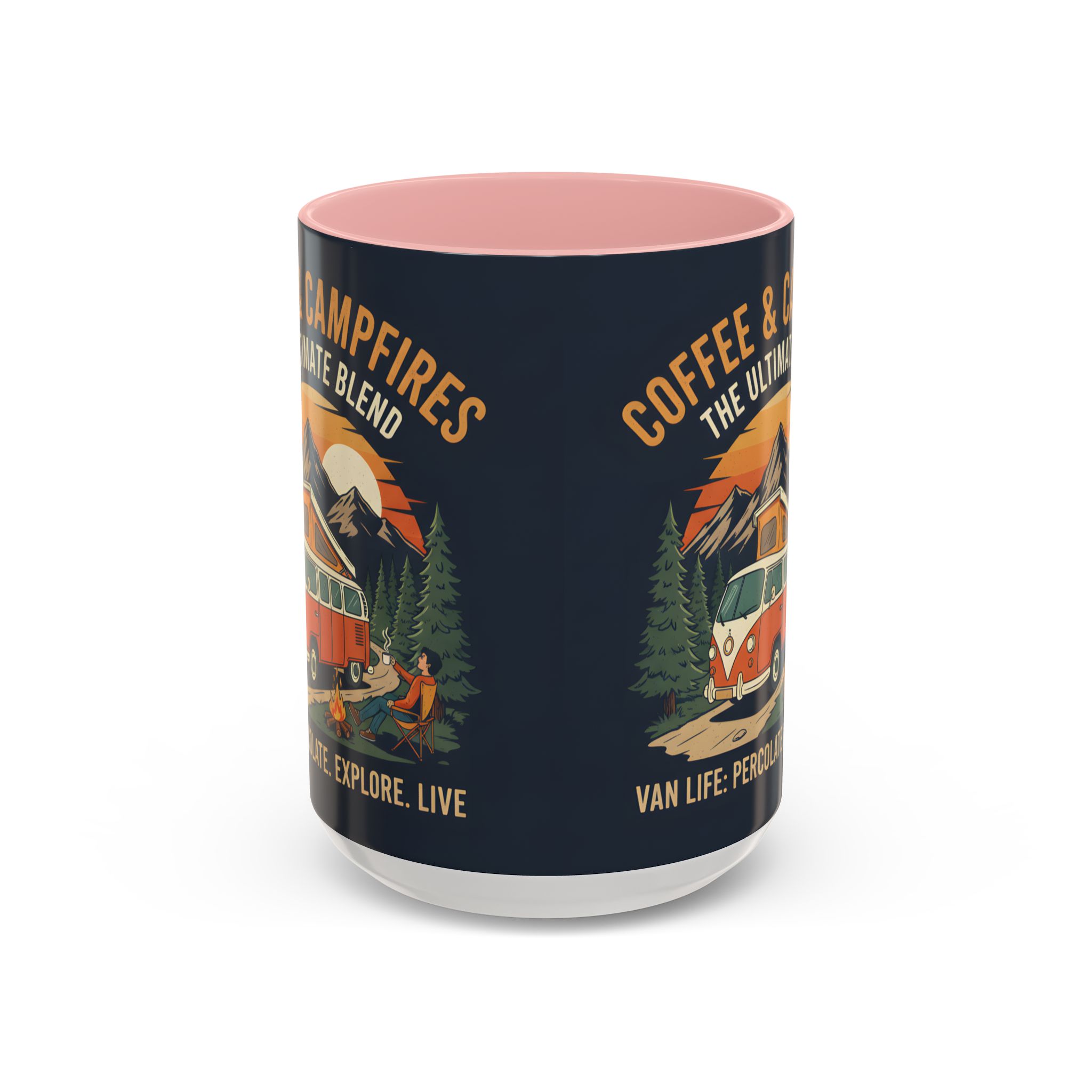 Accent Coffee Mug (11, 15oz) — "Coffee and campfires"