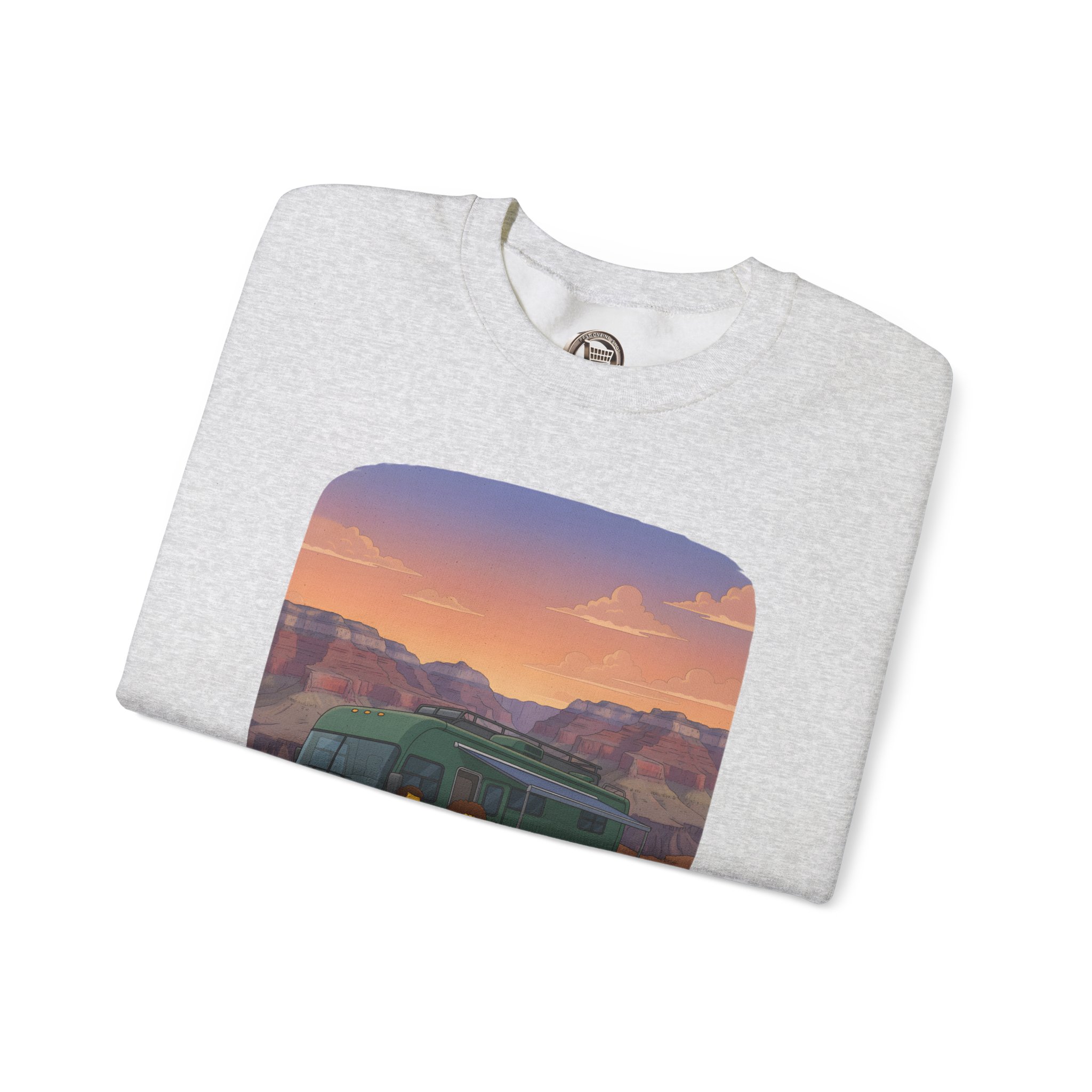 Unisex Heavy Blend™ Crewneck Sweatshirt — "Adventure Is Where You Find It" Design Sitcom-Line