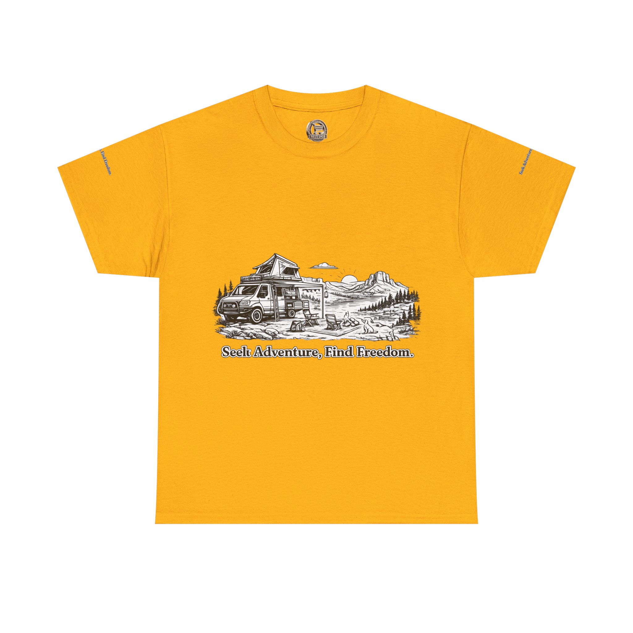 7121718318767593900_2048.jpeg Unisex Heavy Cotton Tee — "Seek Adventure, Find Freedom" Design Minimal-Line