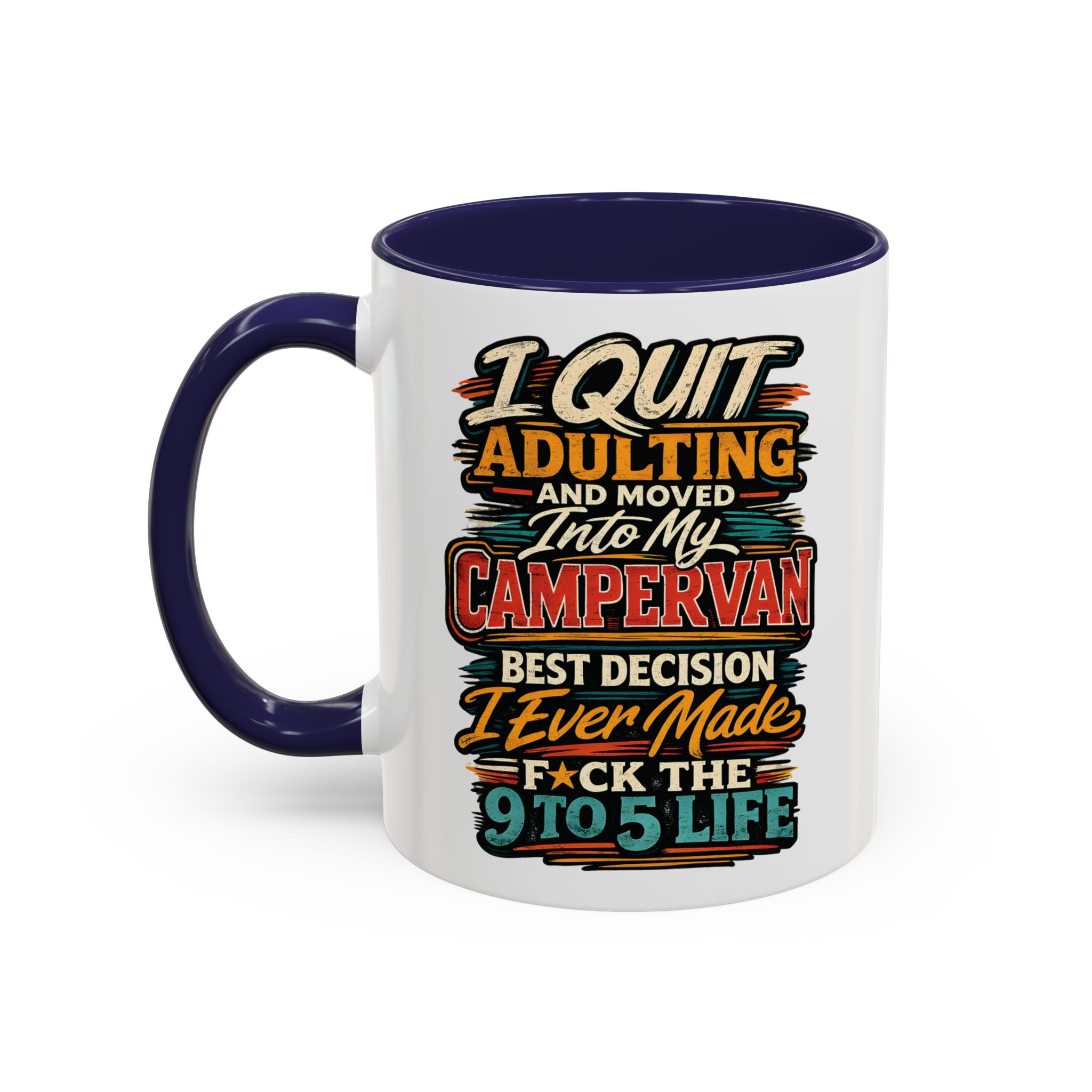 7128570854571098060_2048.jpeg Accent Coffee Mug (11, 15oz) — "I Quit Adulting" Design F**K-Line