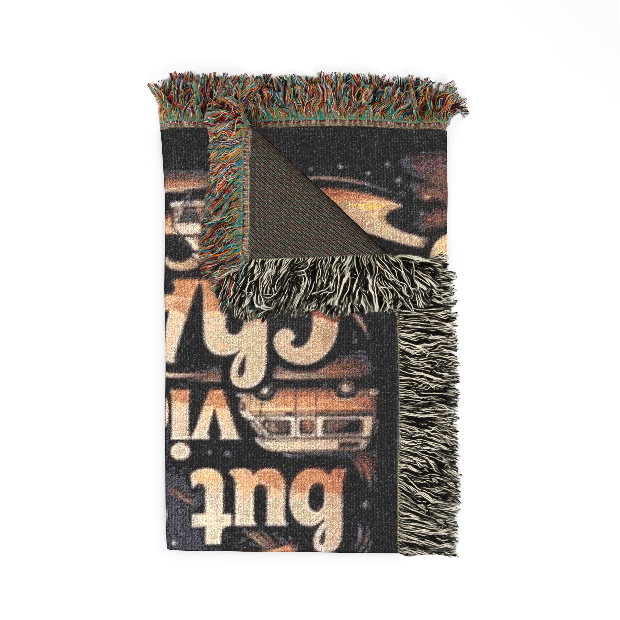 Woven Blanket — "Home Is Where You Park It -But The View keep Changing" RV Camper Vintage Roadtrip Camping Throw