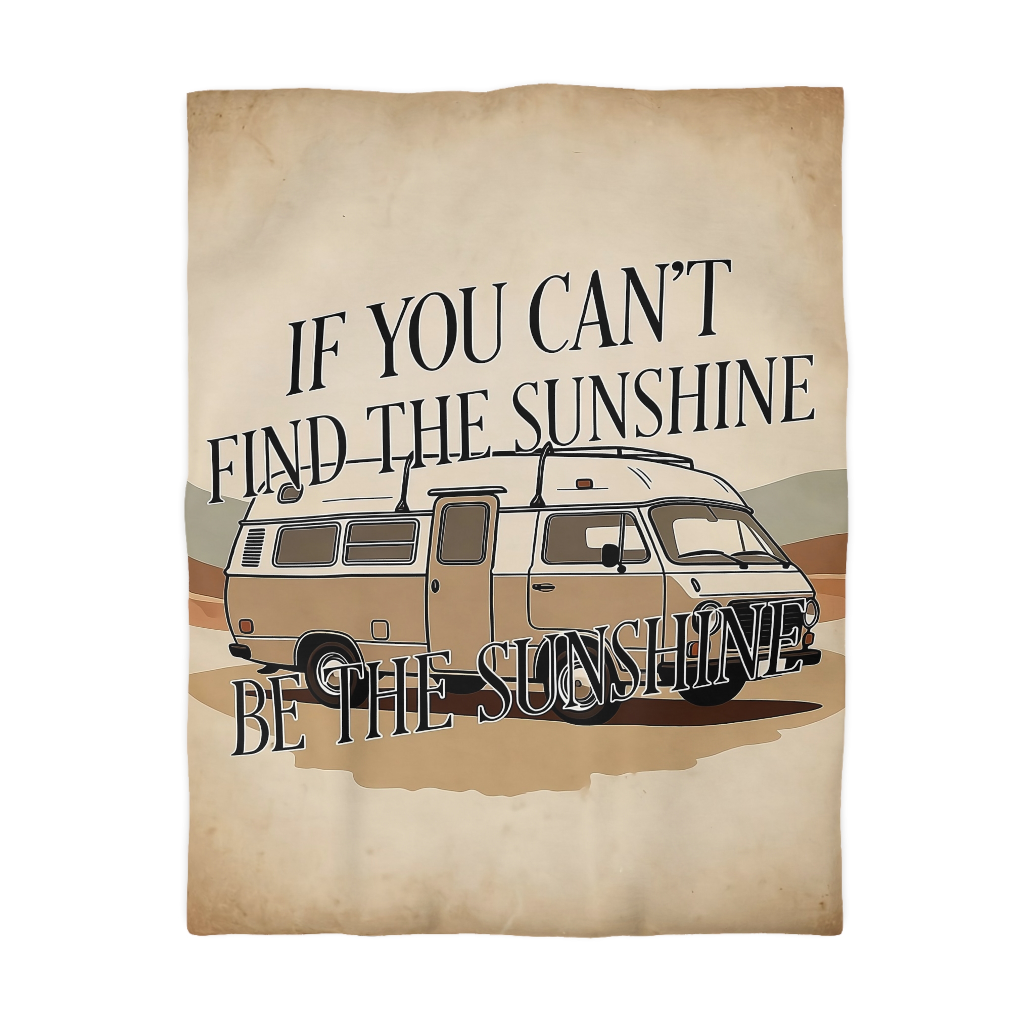 7136889736843196924_2048.jpeg Duvet Cover - 'If You Can't Find the Sunshine, Be the Sunshine' Vintage Camper Bedding