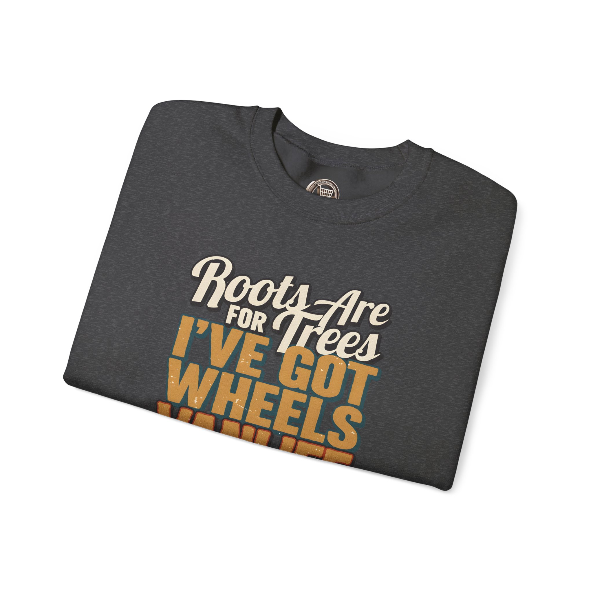 Unisex Heavy Blend™ Crewneck Sweatshirt — "Roots Are For Trees" Design F**K-Line