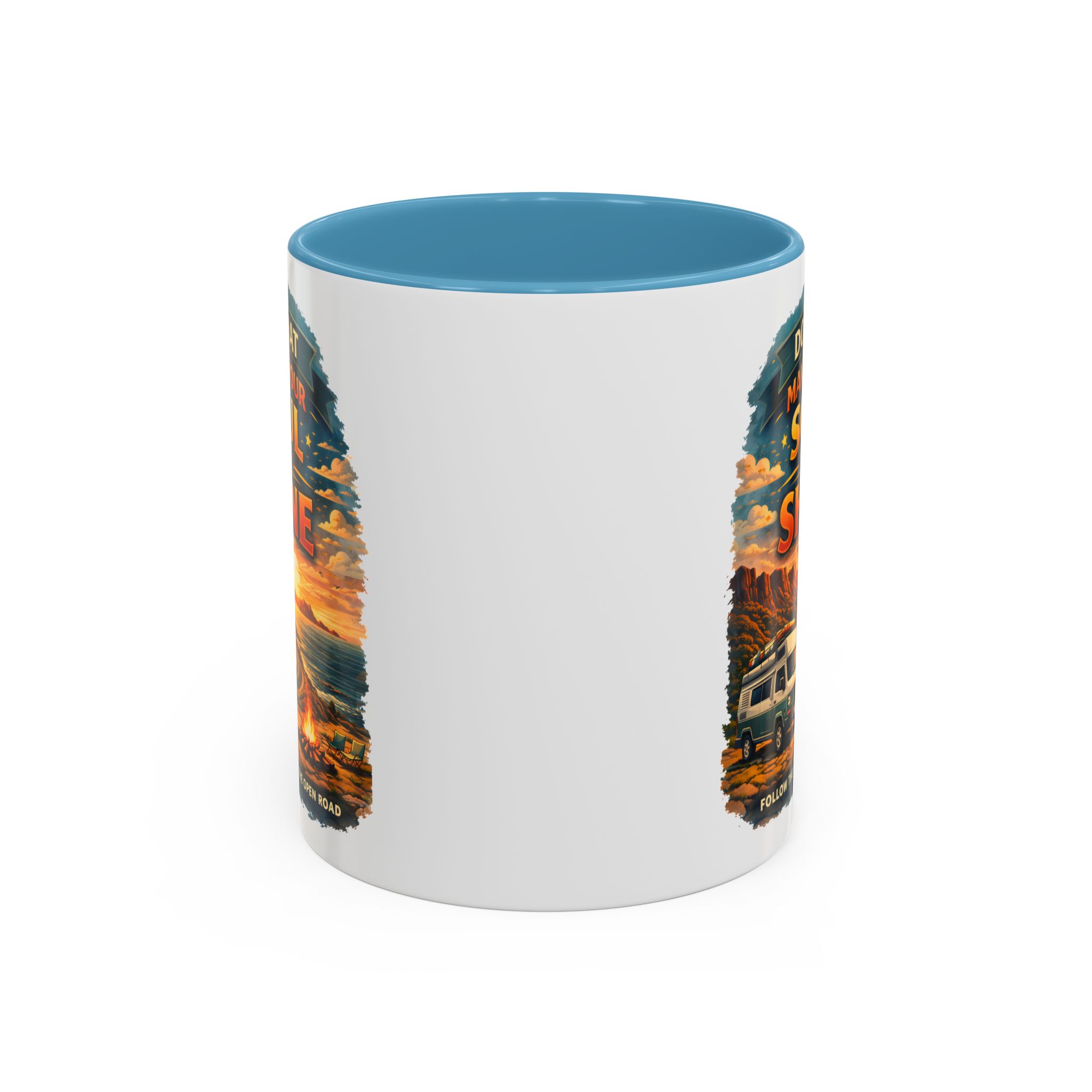 Accent Coffee Mug (11, 15oz) — "Do What Makes Your Soul Shine" Design Scenic-Line