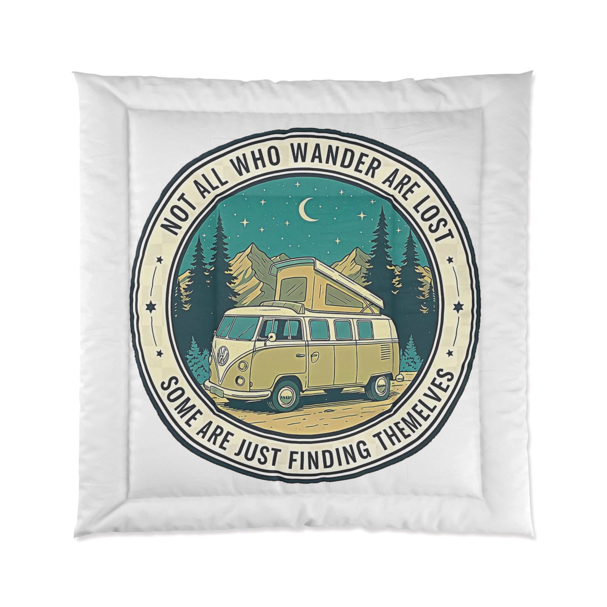 Comforter — “Not All Who Wander Are Lost” Camper Bedding