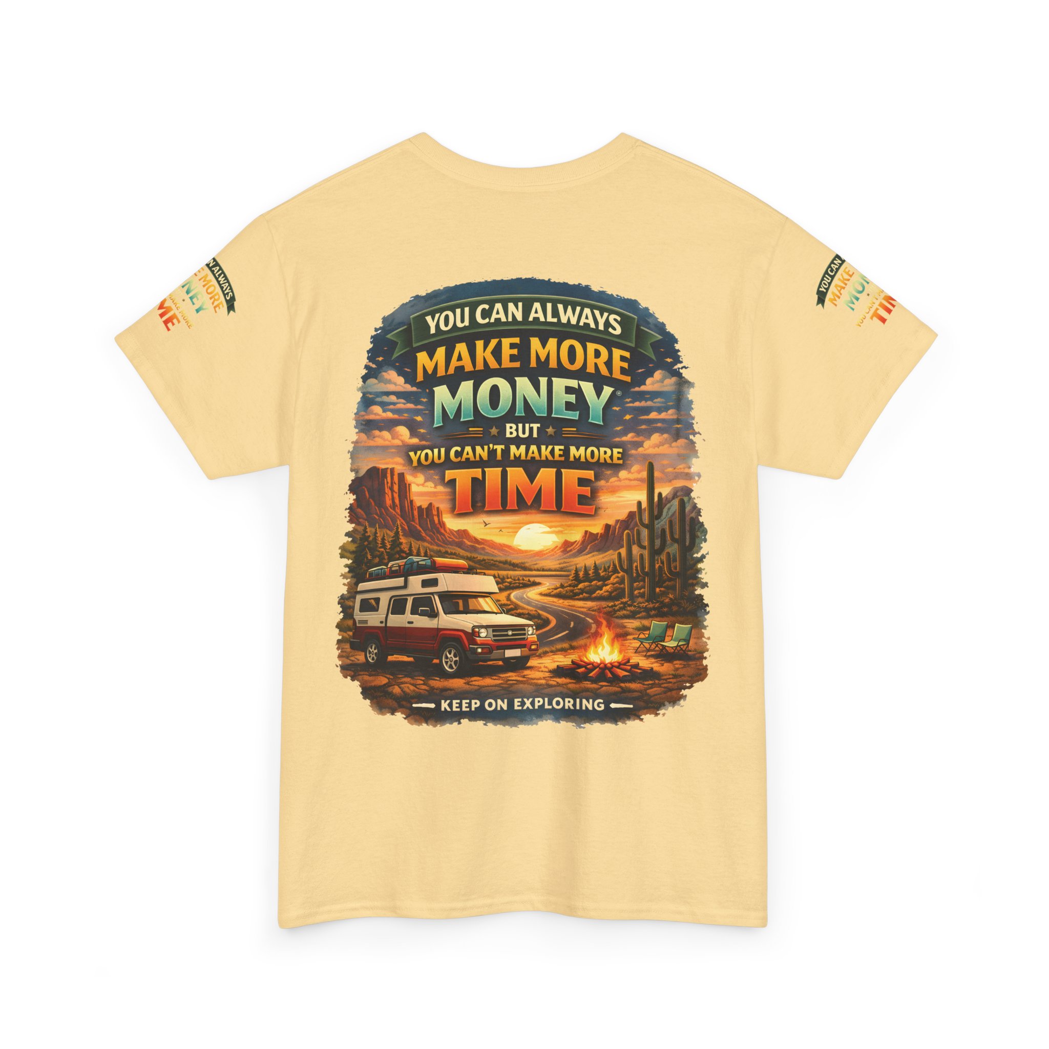 Unisex Heavy Cotton Tee — "You Can Always Make More Money" Design Scenic-Line