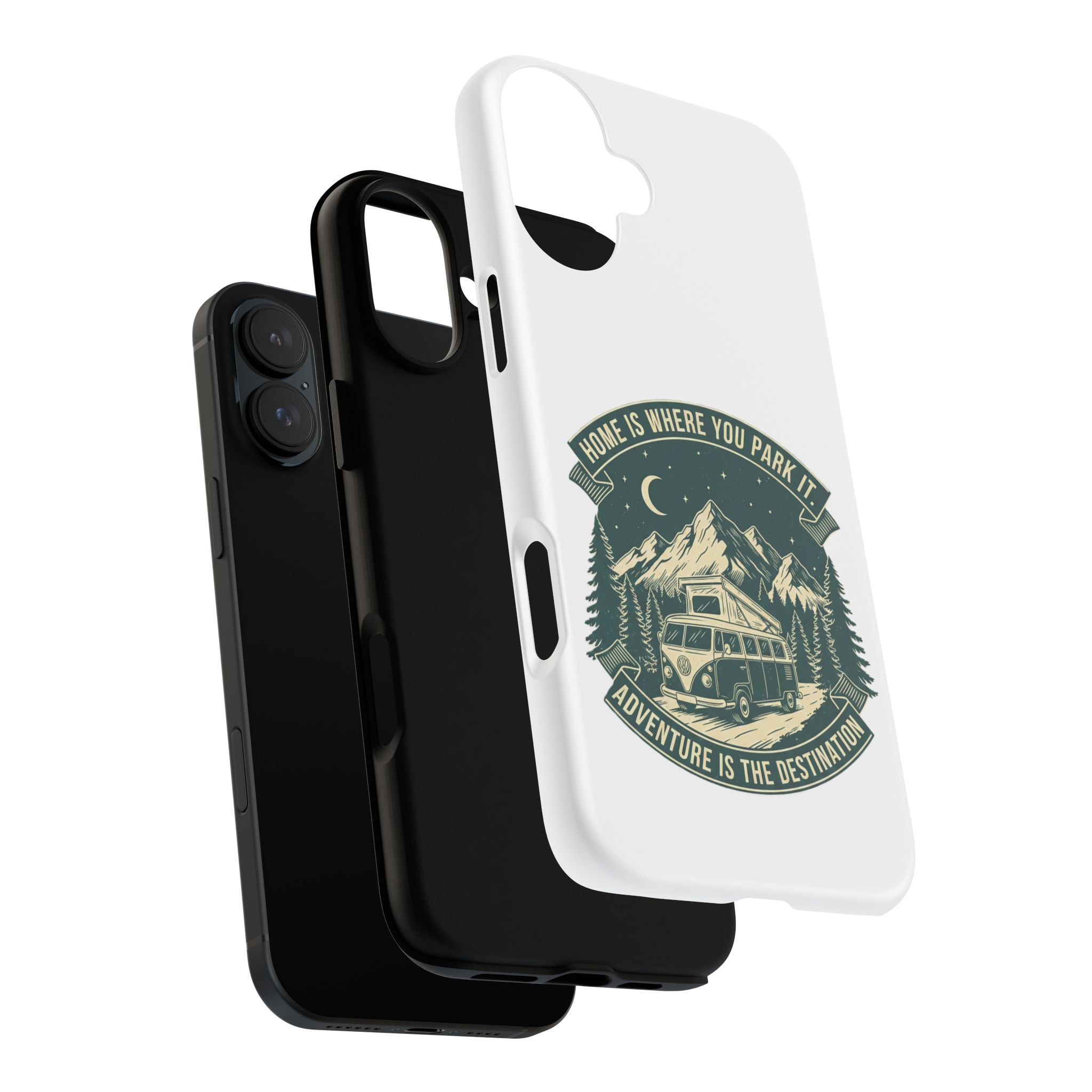 Phone Case — "Home Is Where You Park It-Adventure is the destination" Camper Van Design