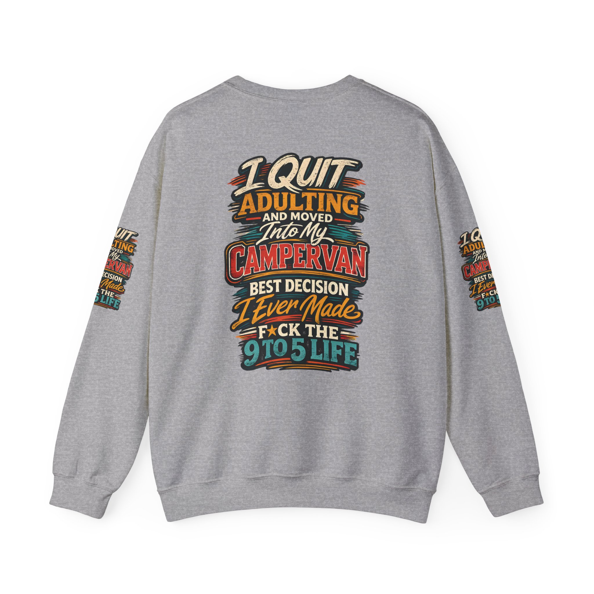 7170904903698185709_2048.jpeg Unisex Heavy Blend™ Crewneck Sweatshirt — "I Quit Adulting" Design F**K-Line