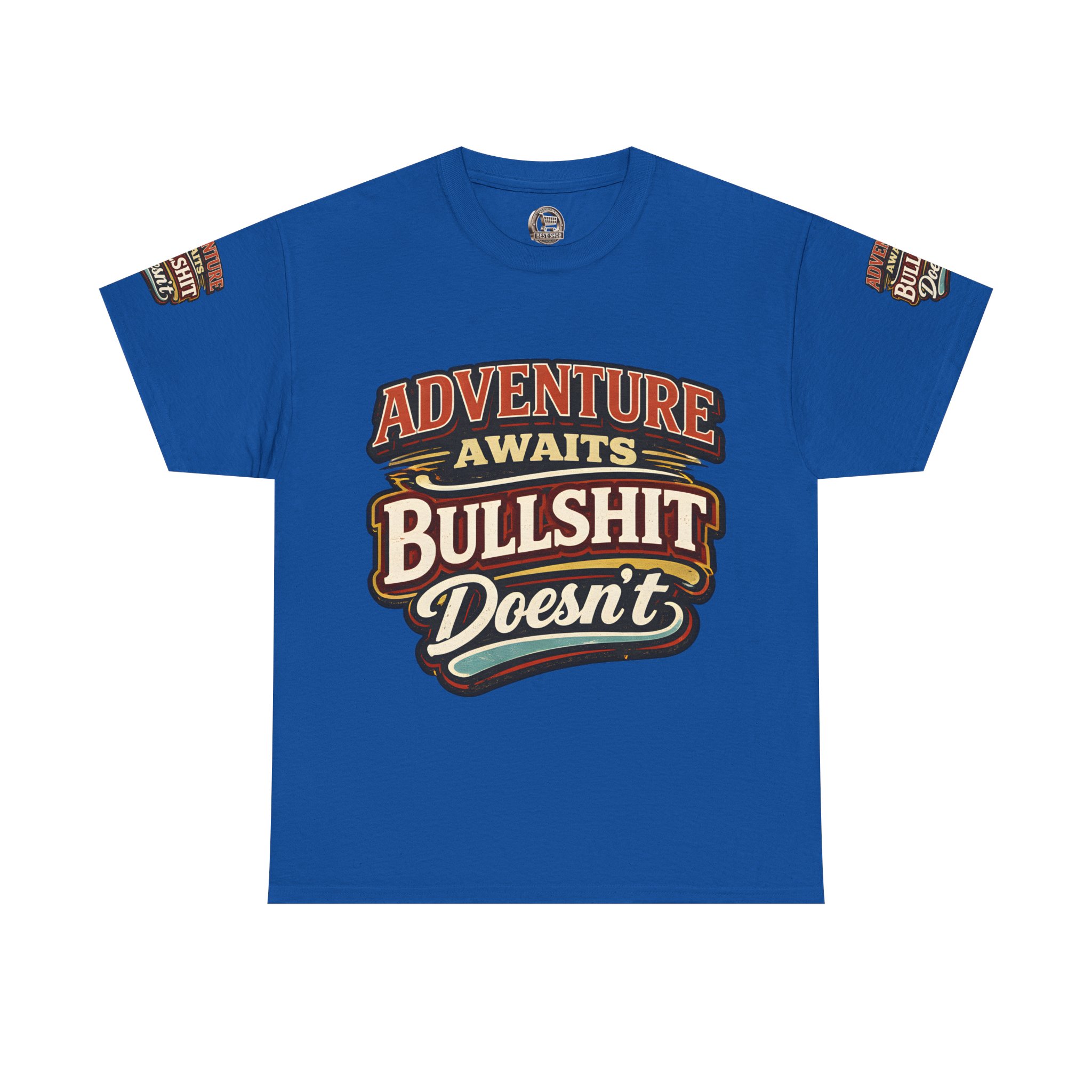 Unisex Heavy Cotton Tee — "Adventure Awaits" Design F**K-Line