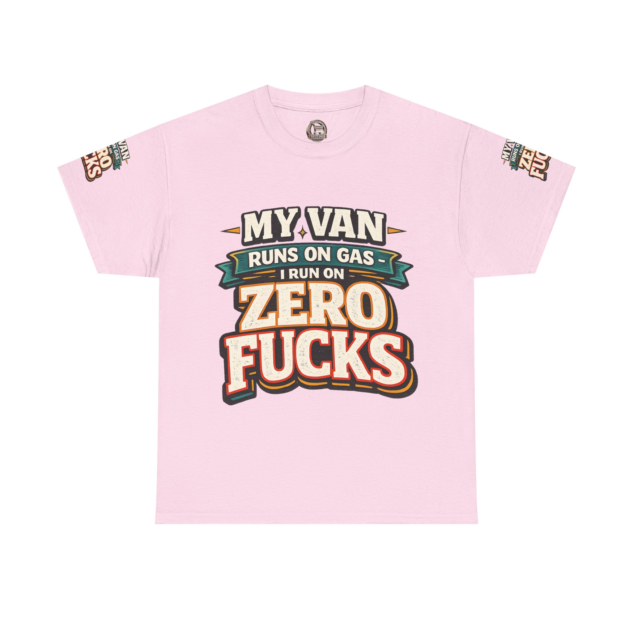 Unisex Heavy Cotton Tee — "My Van Runs On Gas" Design F**K-Line