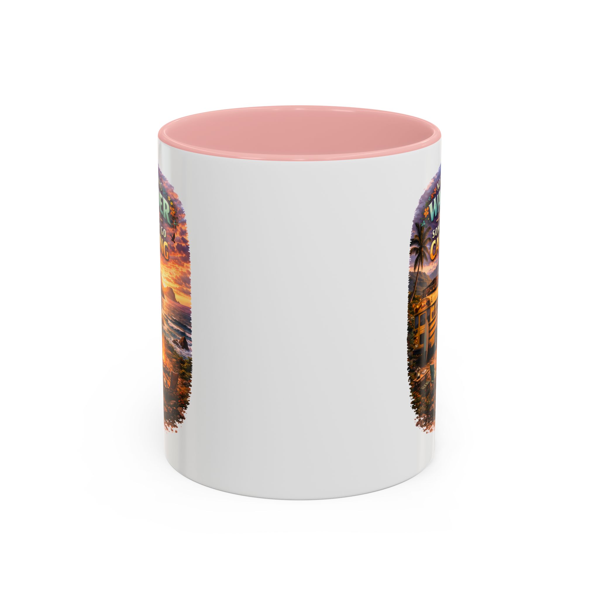 Accent Coffee Mug (11, 15oz) — "Not All Who Wander Are Lost" Design Scenic-Line