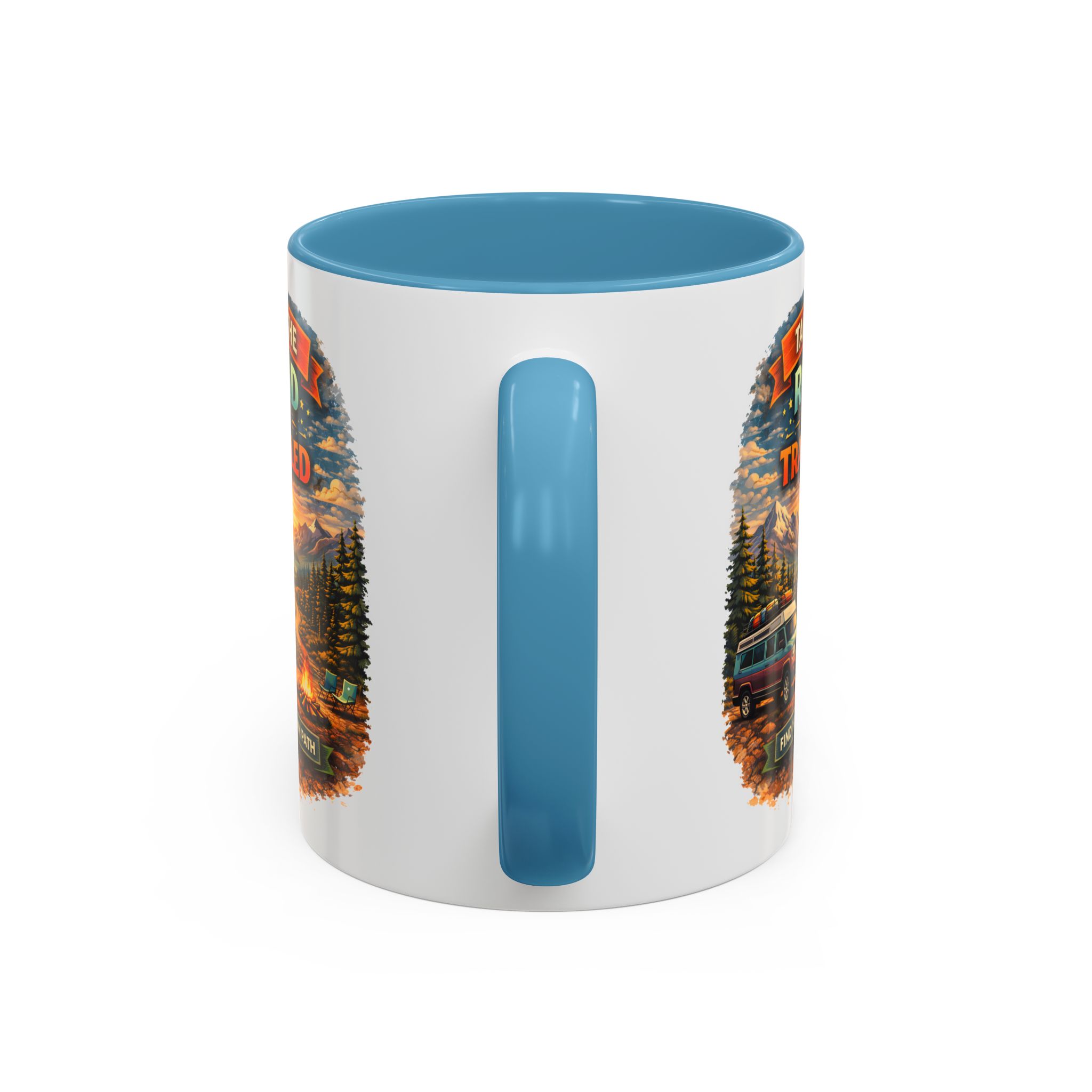 7184494127957802643_2048.jpeg Accent Coffee Mug (11, 15oz) — "Take The Road Less Traveled" Design Scenic-Line