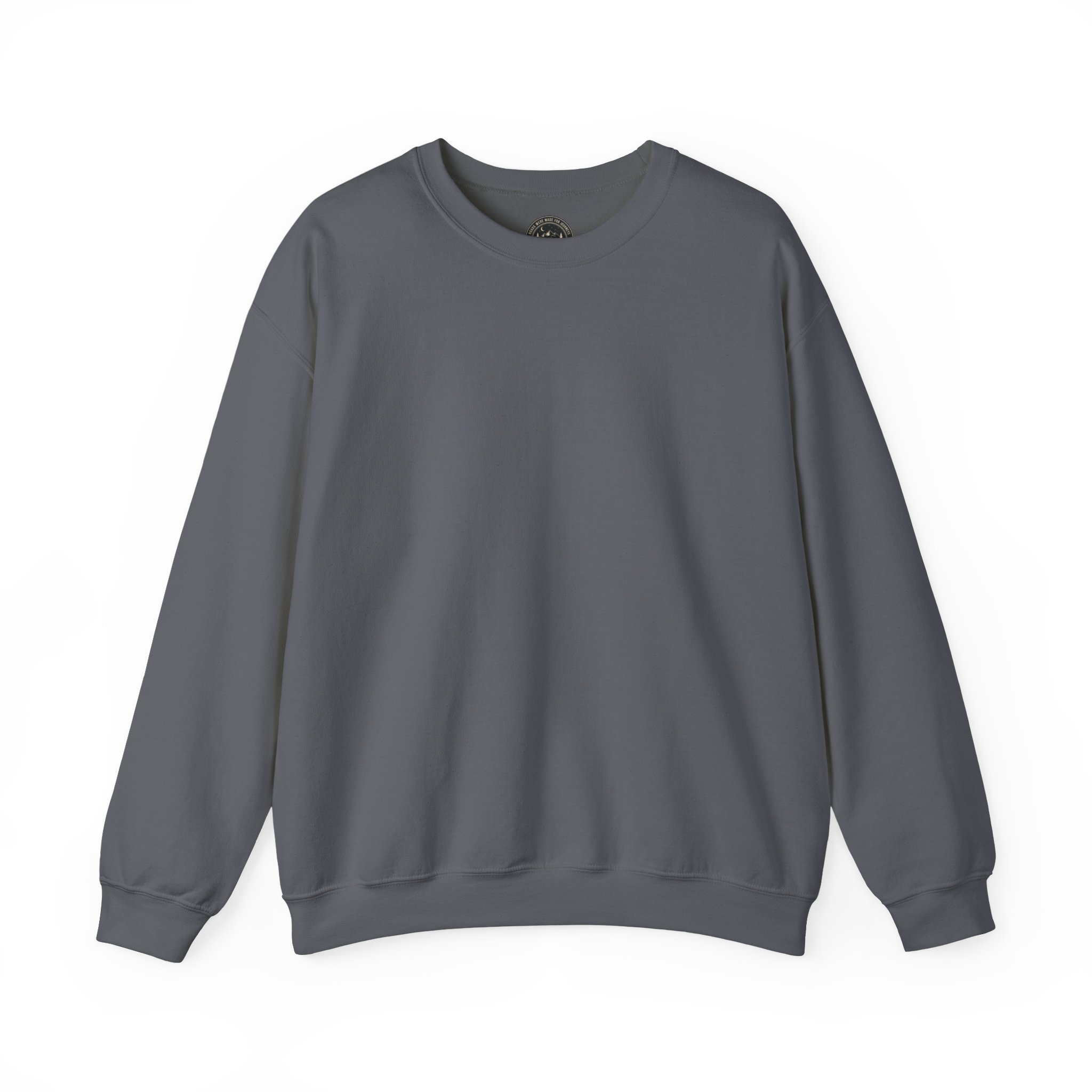 Crewneck Sweatshirt — "ROAD WHERE MADE FOR JOURNEYS-NOT DESTINATIONS" (Only Back printed) Vintage Camper Van Outdoor Graphic