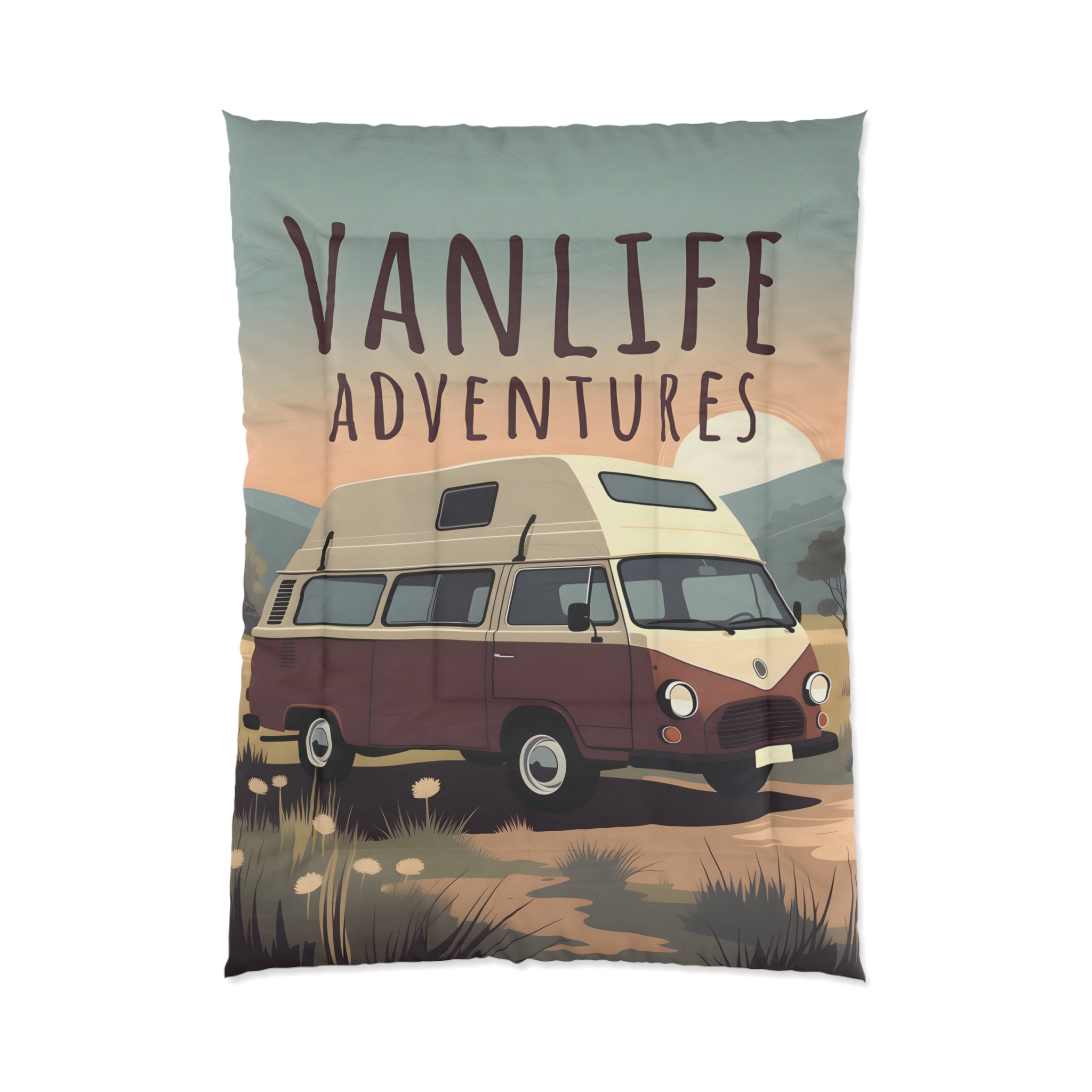 Comforter — "Vanlife Adventures" Retro Camper Van Bedding