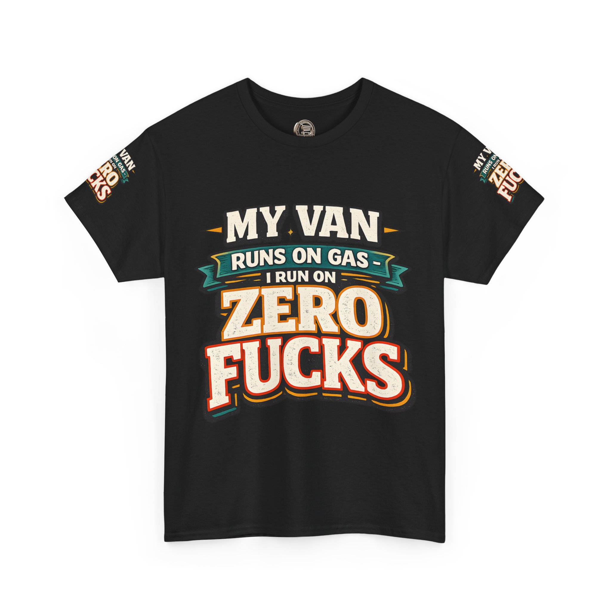 Unisex Heavy Cotton Tee — "My Van Runs On Gas" Design F**K-Line