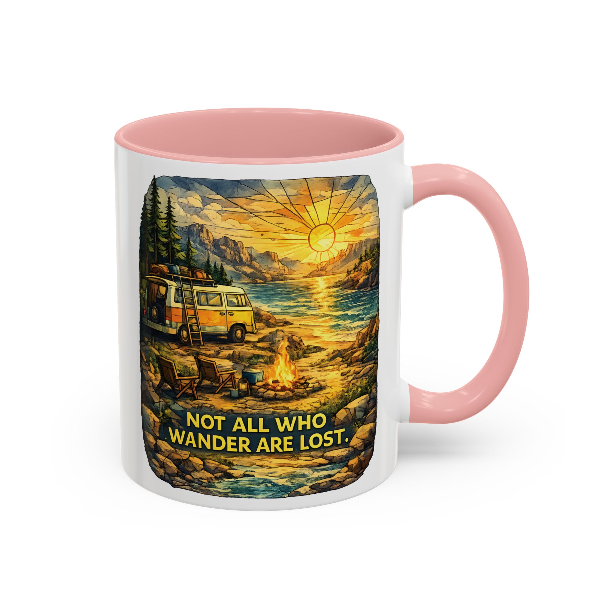 7211715328255745501_2048.jpeg Accent Coffee Mug (11, 15oz) — "Not All Who Wander Are Lost" Design Cubic-Line