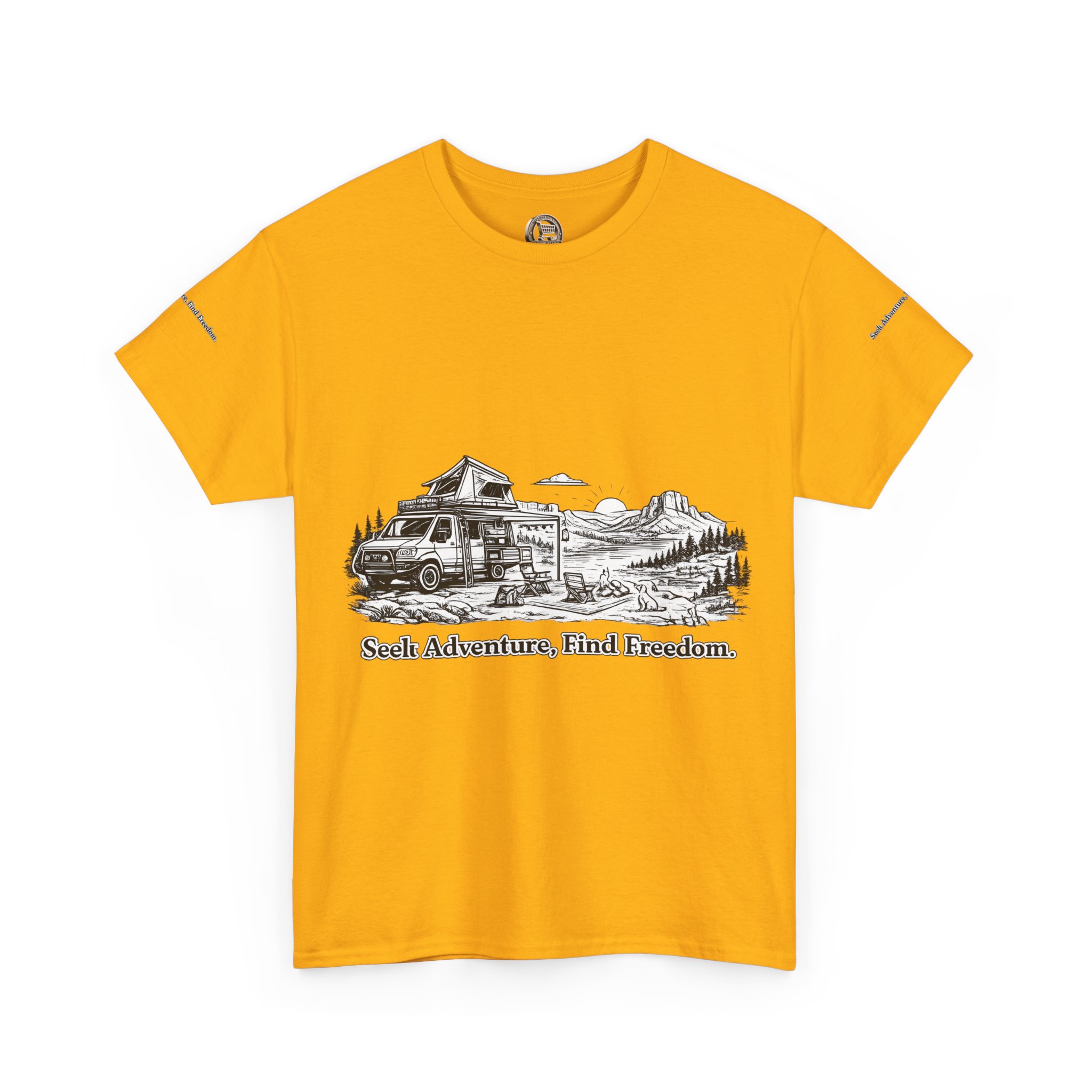 7214899473063577846_2048.jpeg Unisex Heavy Cotton Tee — "Seek Adventure, Find Freedom" Design Minimal-Line