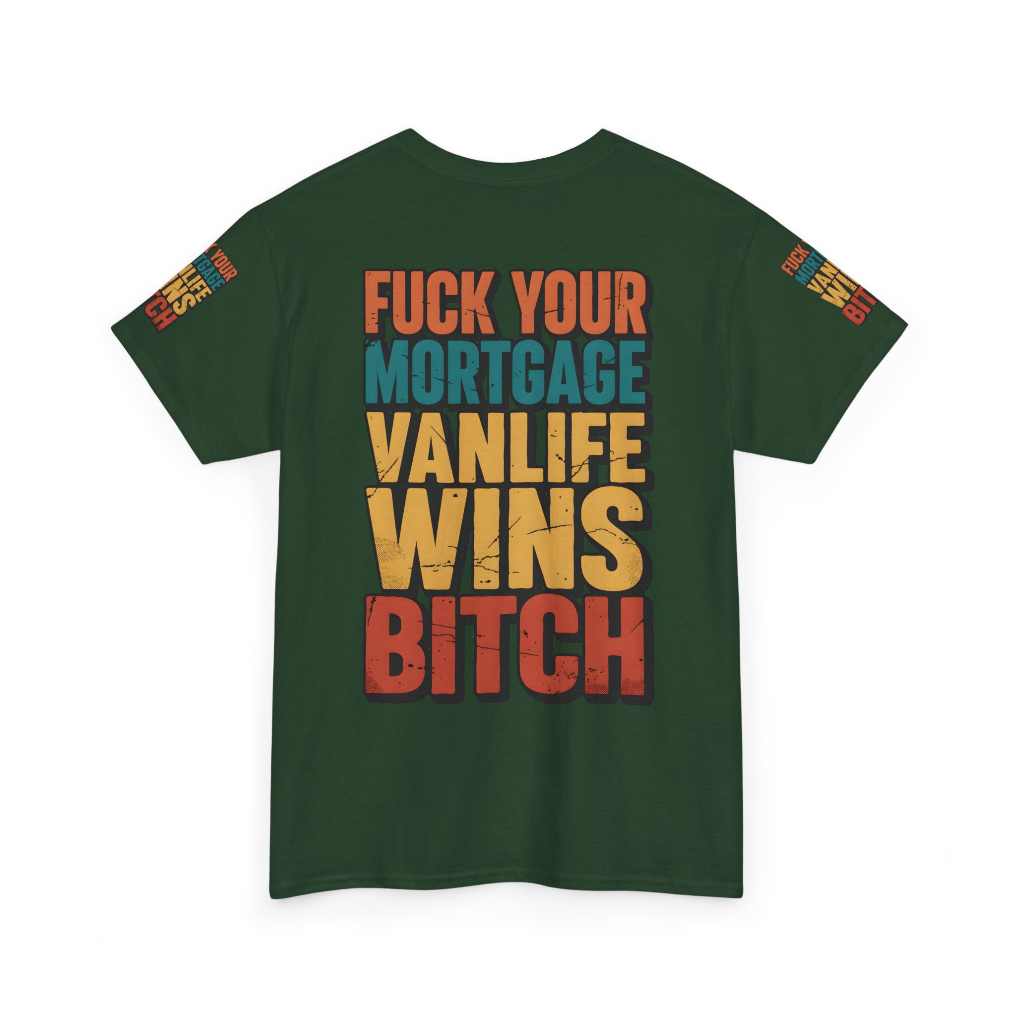 Unisex Heavy Cotton Tee — "Fuck Your Mortgage" Design F**K-Line