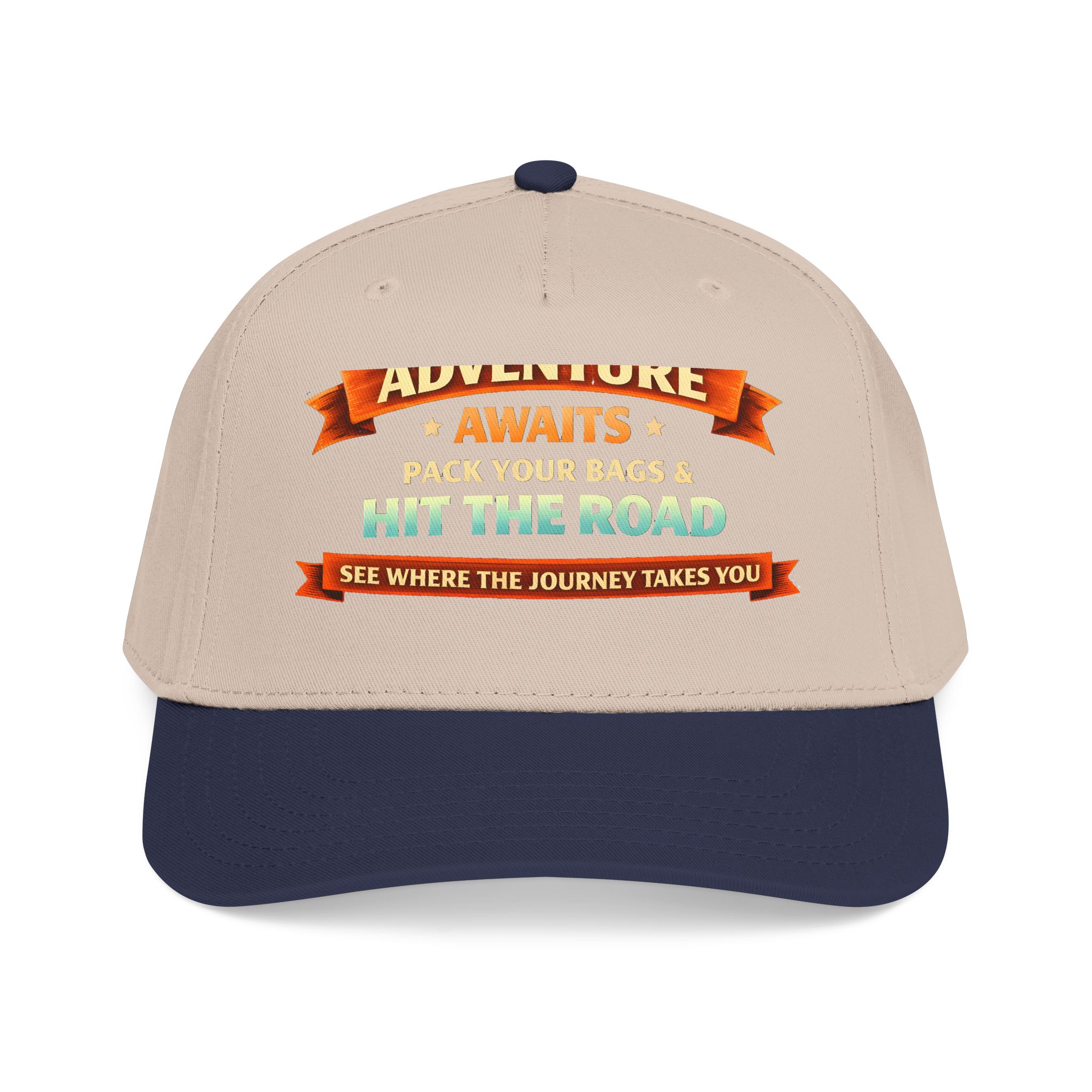 Baseball Cap - "Adventure Awaits-Pack Your Bags" Design Scenic-Line