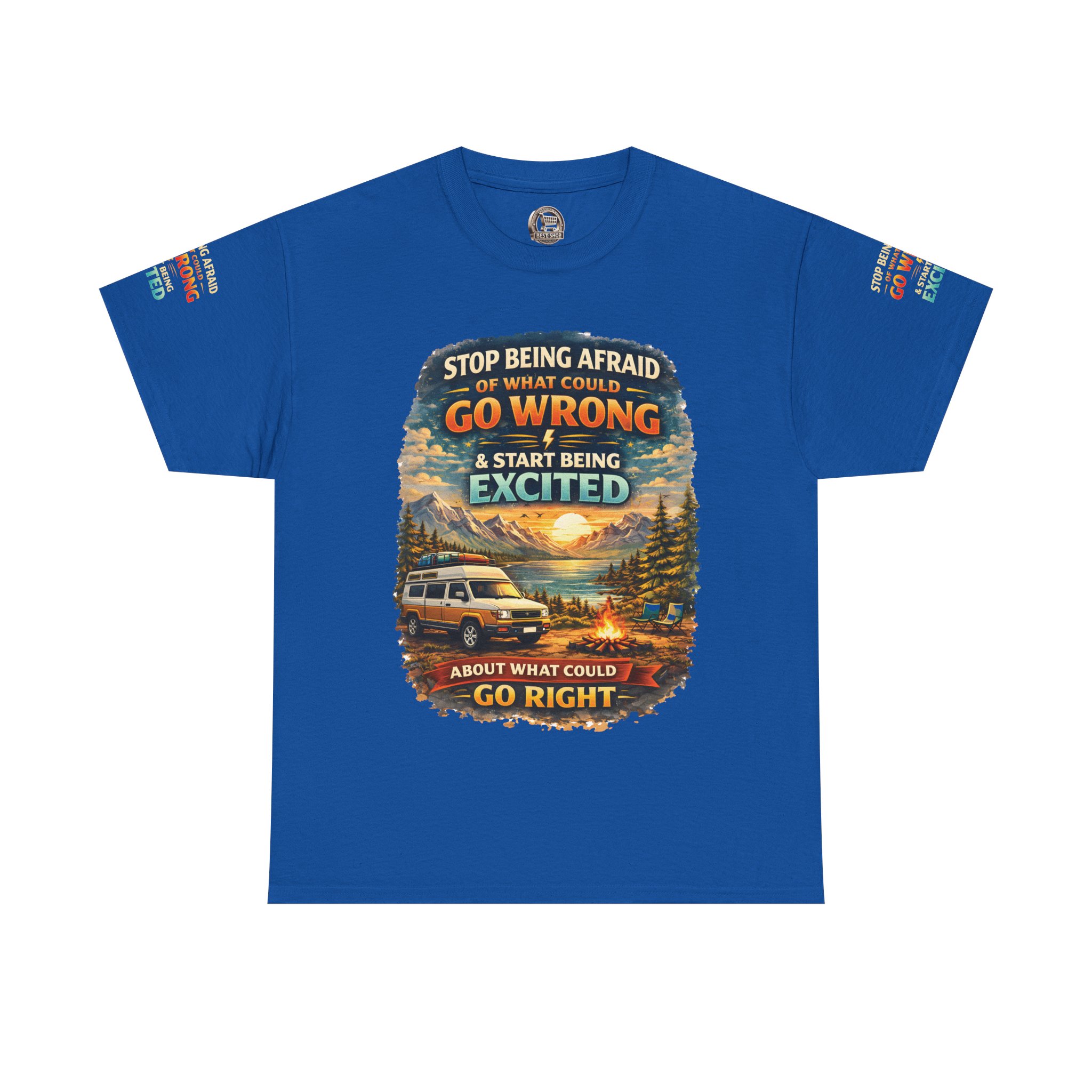 723433618920161658_2048.jpeg Unisex Heavy Cotton Tee — "Stop Being Afraid Of What Could Go Wrong" Design Scenic-Line
