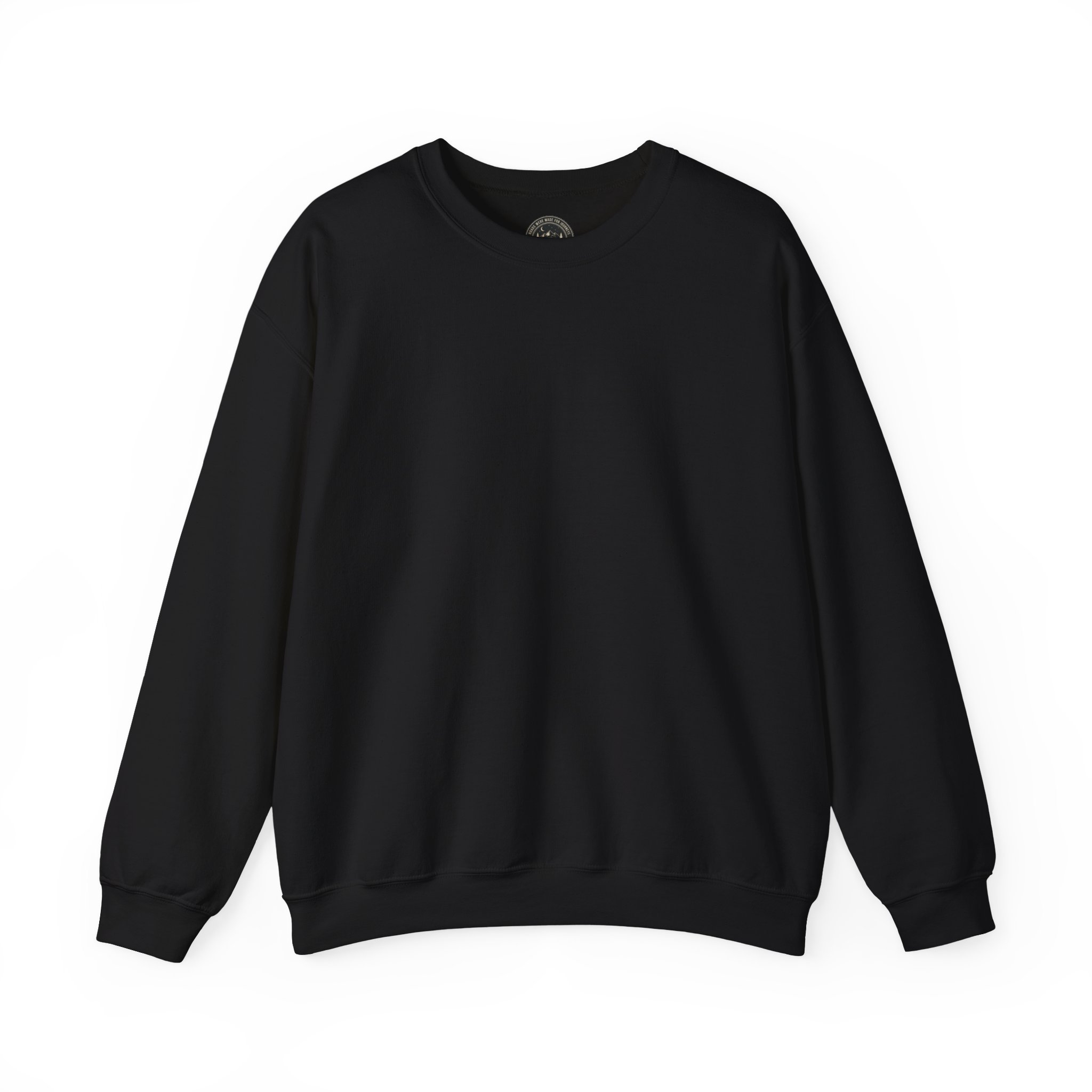 Crewneck Sweatshirt — "ROAD WHERE MADE FOR JOURNEYS-NOT DESTINATIONS" (Only Back printed) Vintage Camper Van Outdoor Graphic