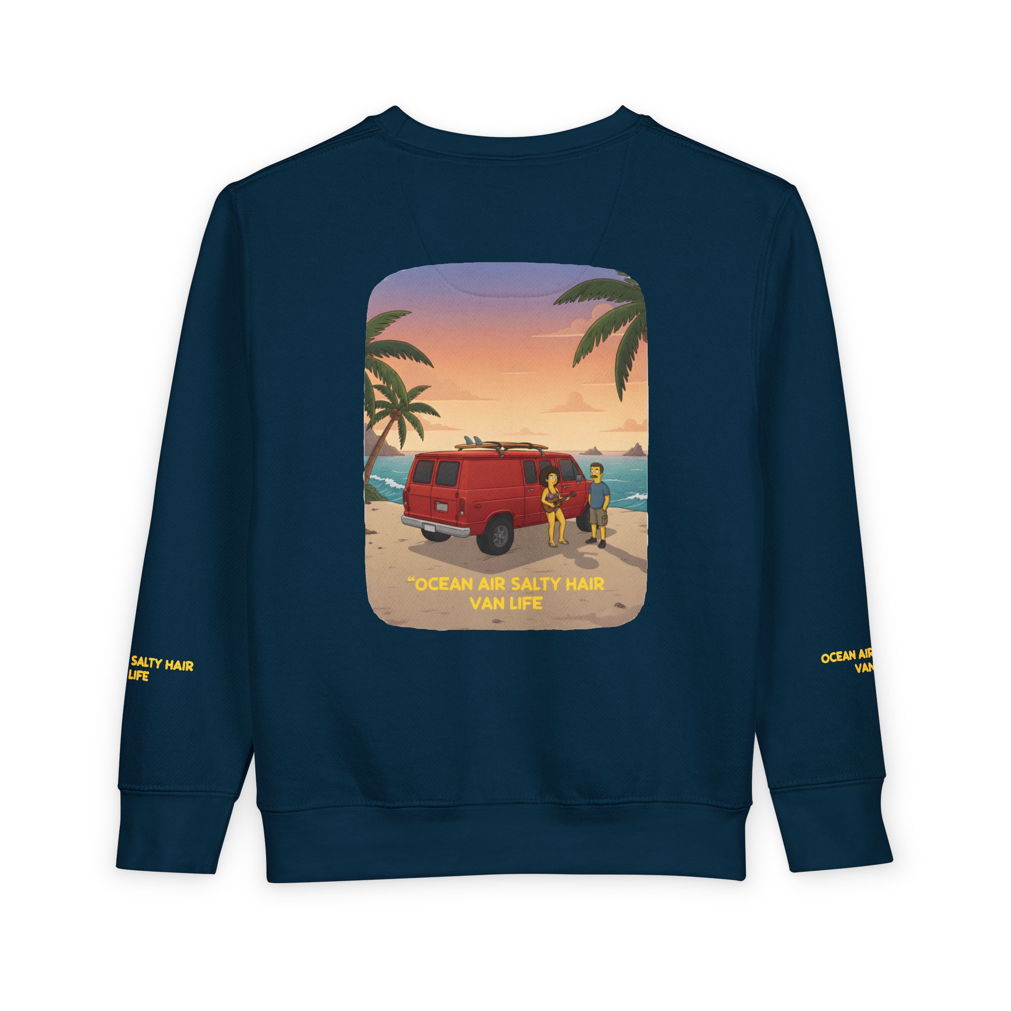 Toddler Sweatshirt - "Ocean Air Salty Hair Van Life" (Design Sitcom-Line)