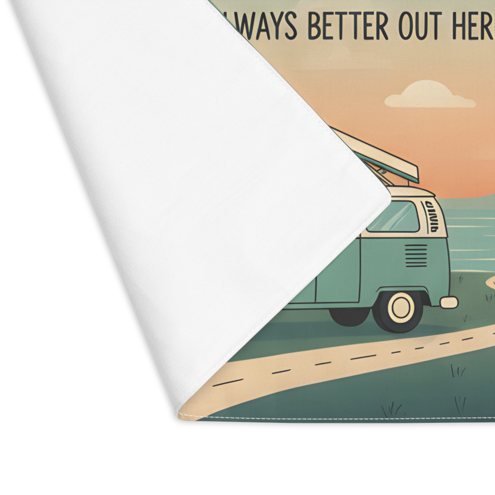 Vanlife Placemat – “Home Is Where You Park It” Retro RV Table Mat
