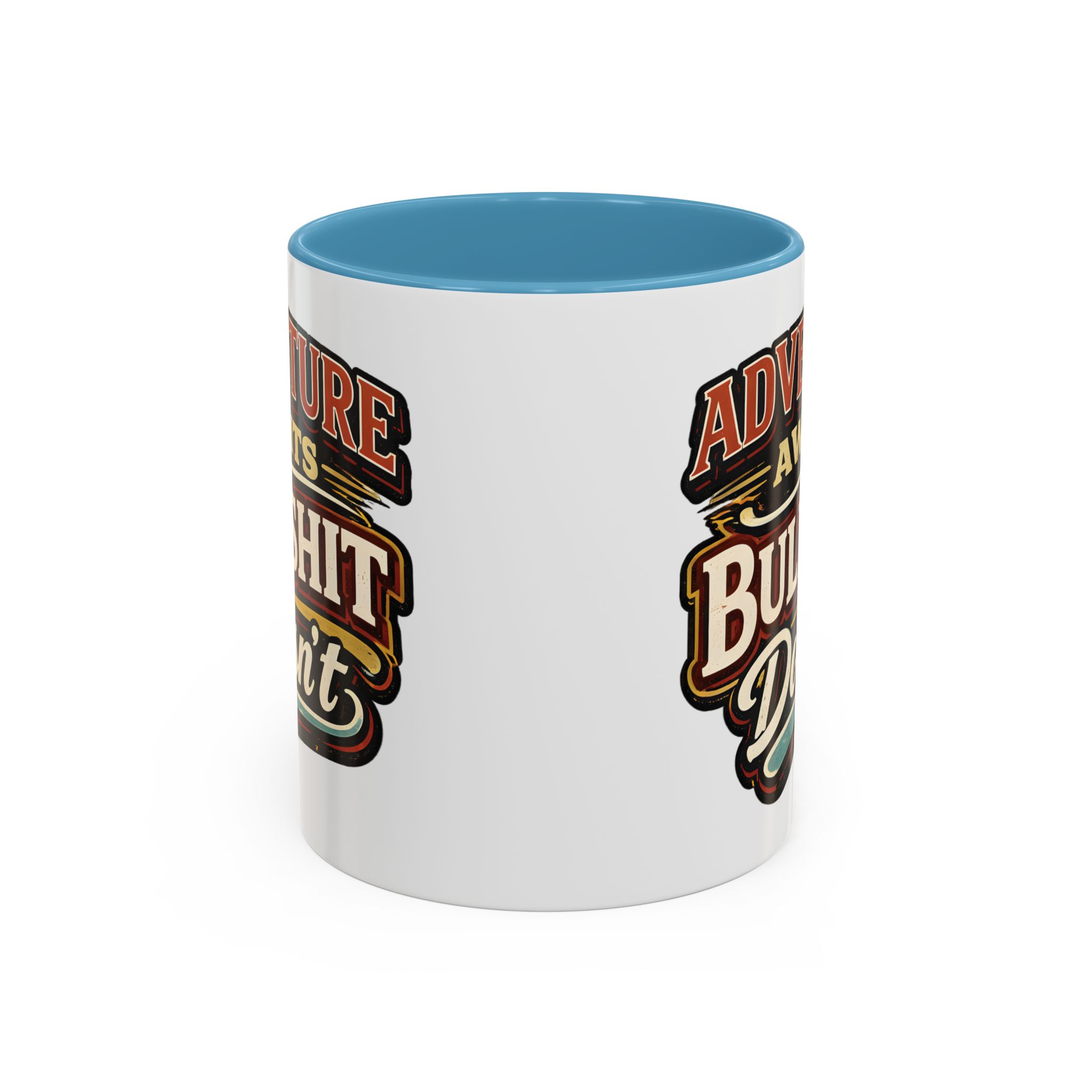 Accent Coffee Mug (11, 15oz) — "Adventure Awaits" Design F**K-Line