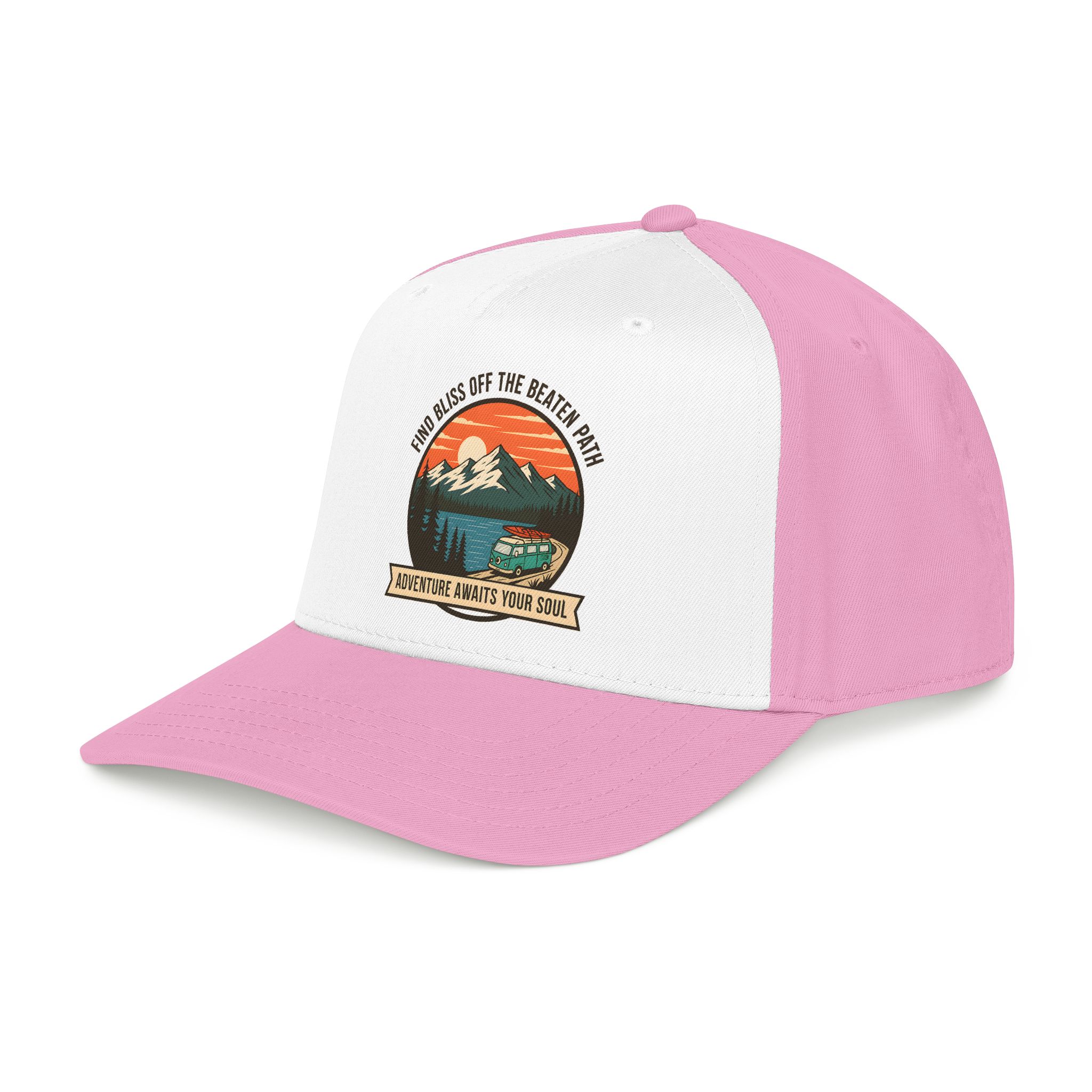 7253799319047532170_2048.jpeg Baseball Cap — "Find Bliss of the beaten patch-Adventure Awaits Your Soul" Vintage Mountain Camp Camper Design