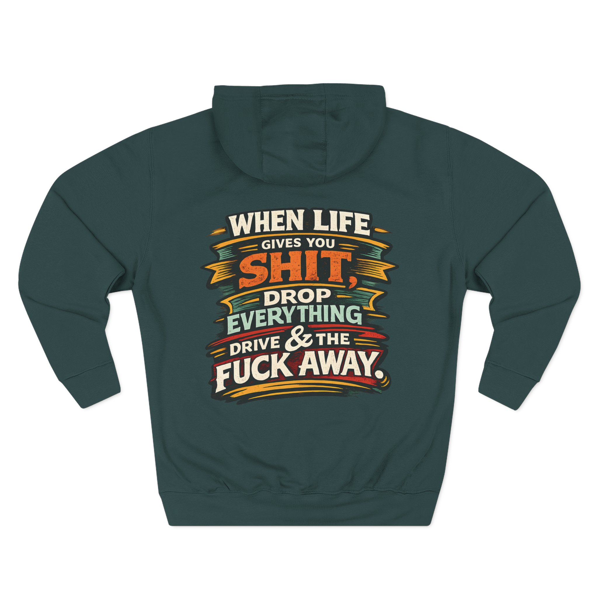 7254590038524789641_2048.jpeg Three-Panel Fleece Hoodie - "When Live Gives You Shit" Design F**K-Line