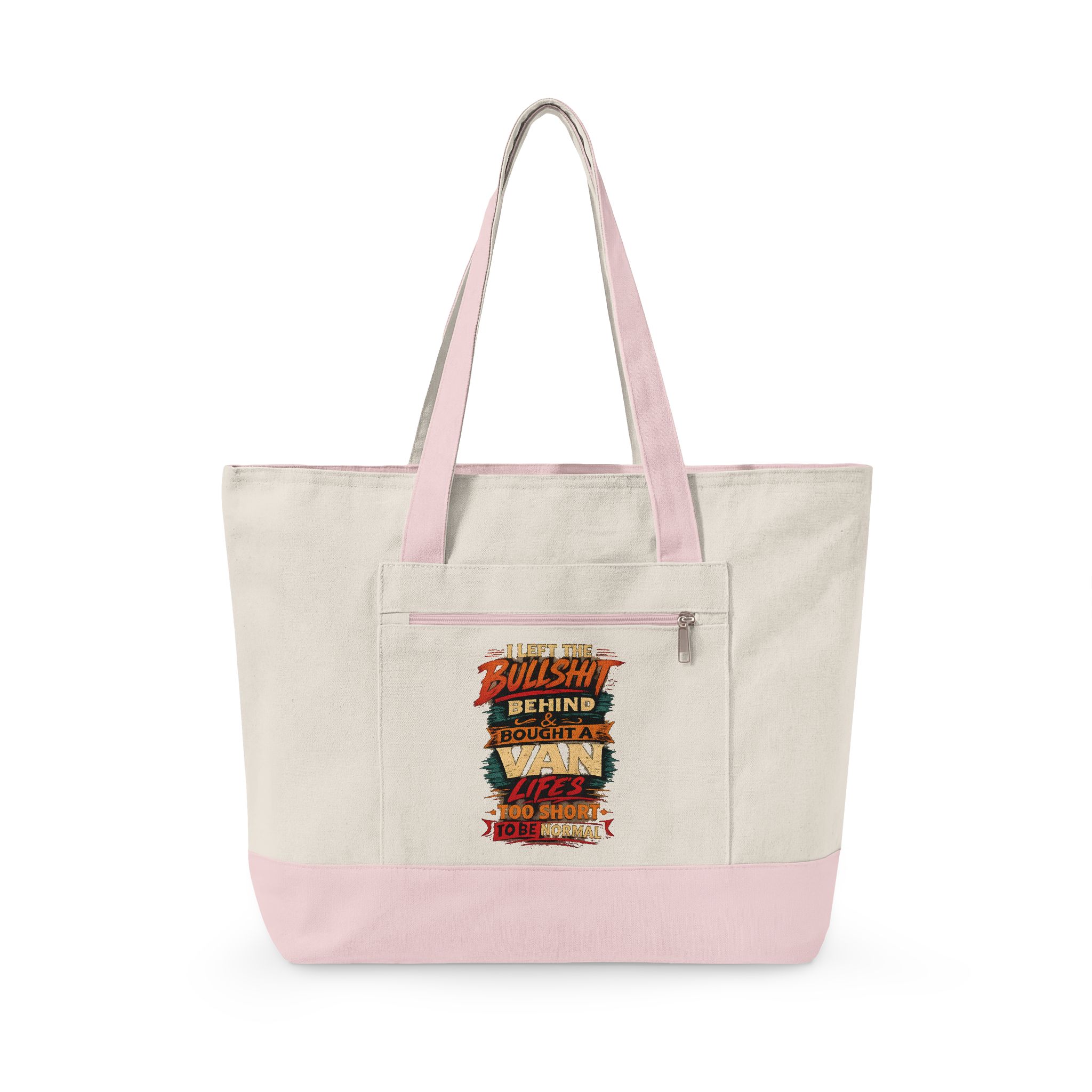 Zippered Canvas Tote — "I Left The Bullshit" (Design F**K-Line)