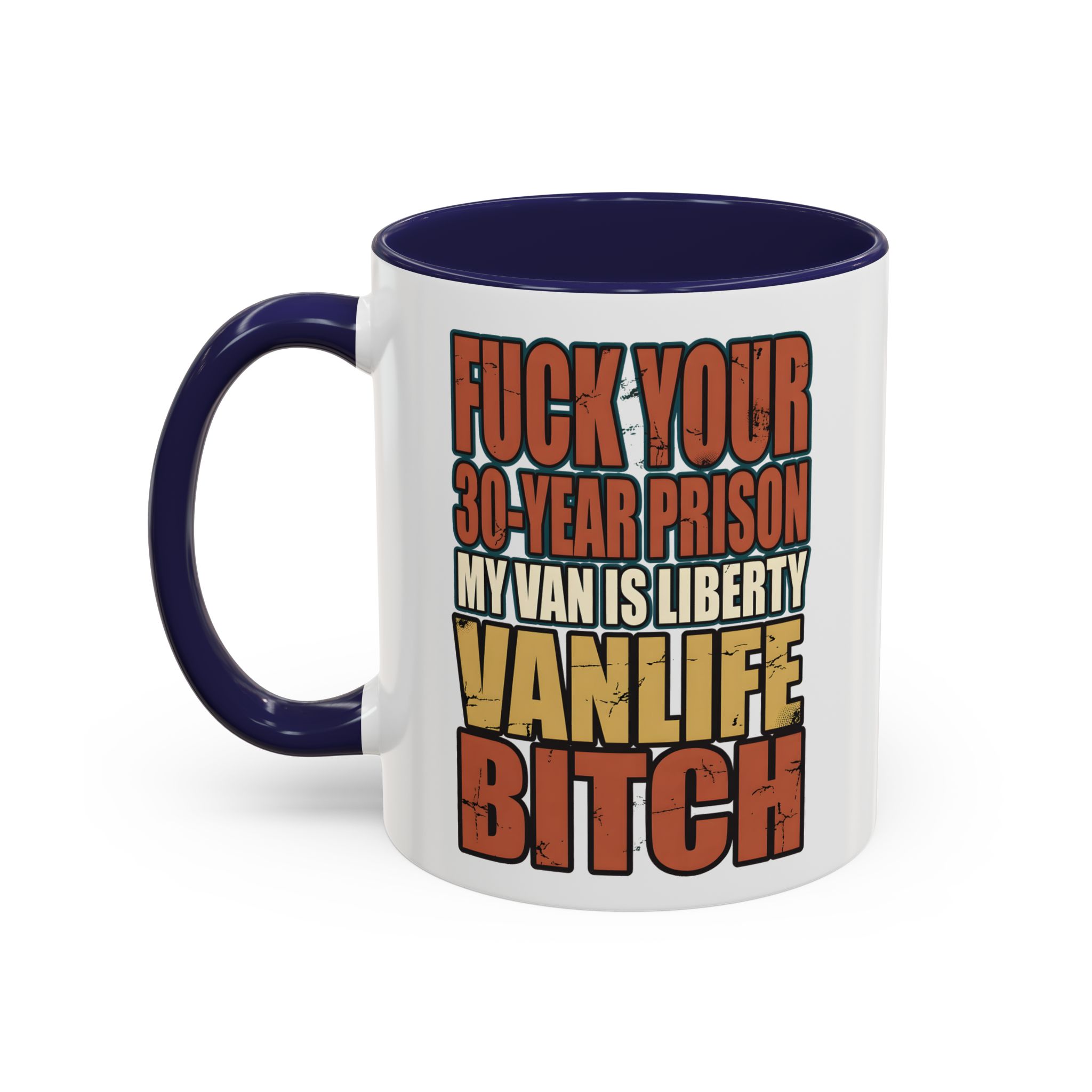 Accent Coffee Mug (11, 15oz) — "Fuck Your 30 Year" Design F**K-Line