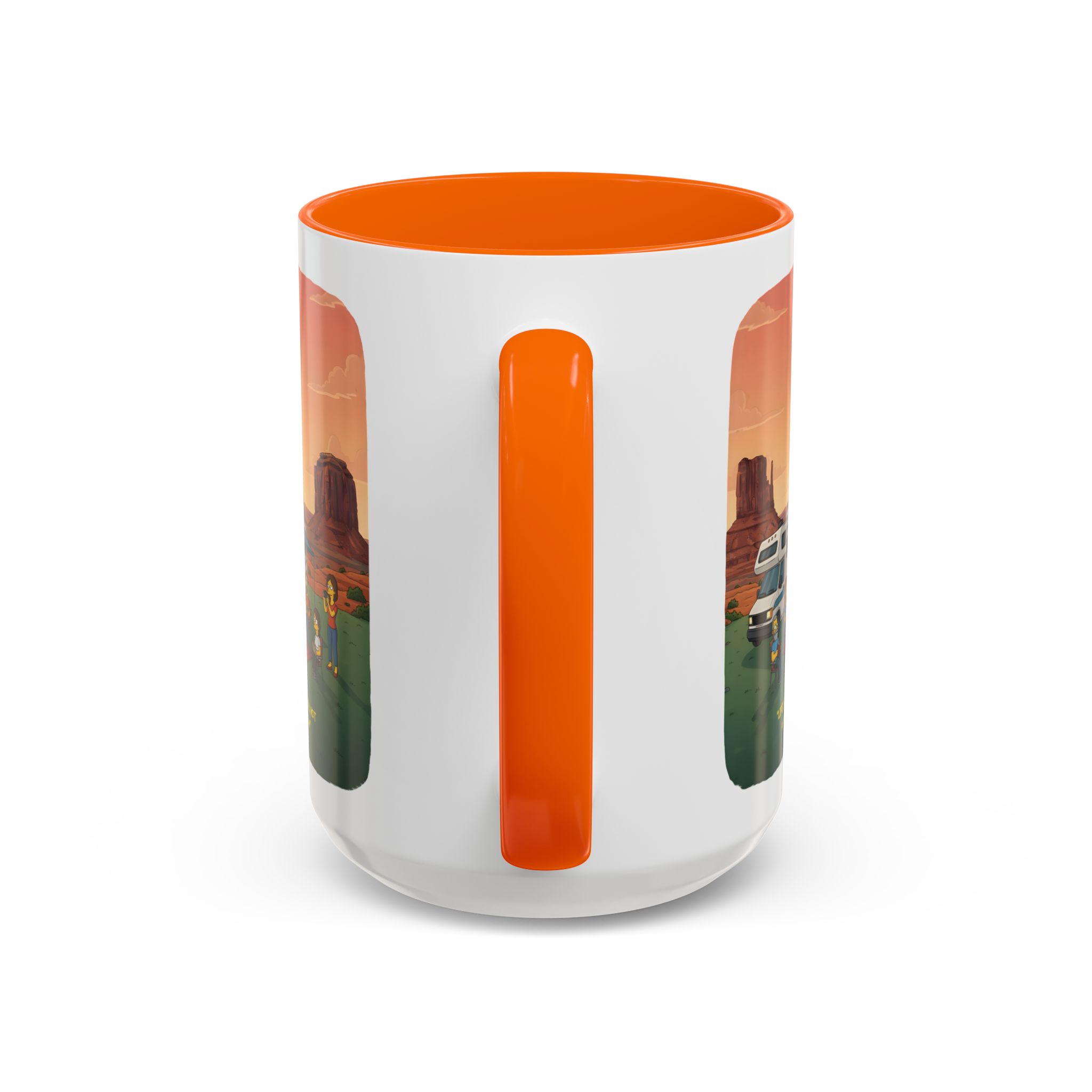Accent Coffee Mug (11, 15oz) — "Life Is A Journey-Not A Destination" Design Sitcom-Line