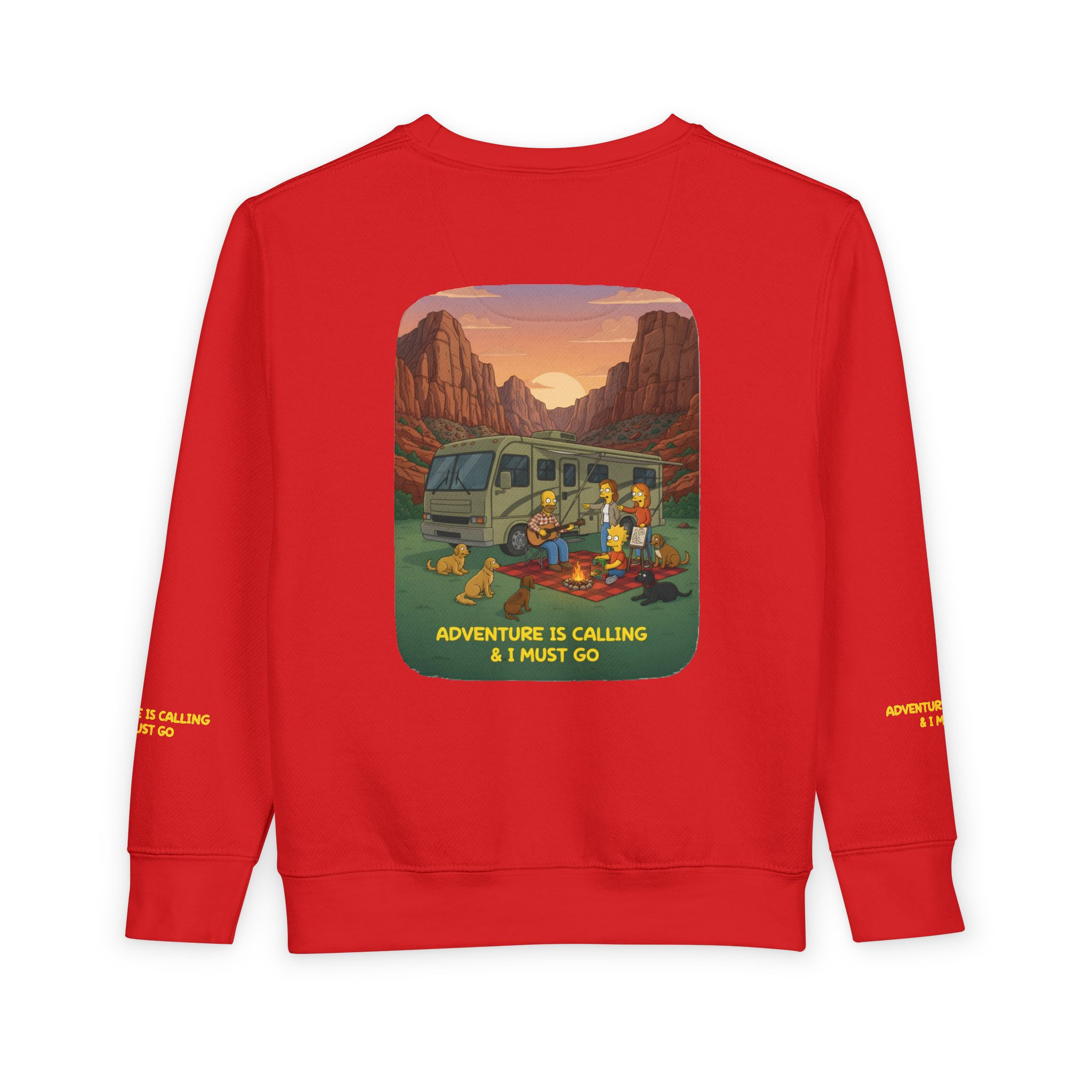 Toddler Sweatshirt - "Adventure Is Calling-I Must Go" (Design Sitcom-Line)