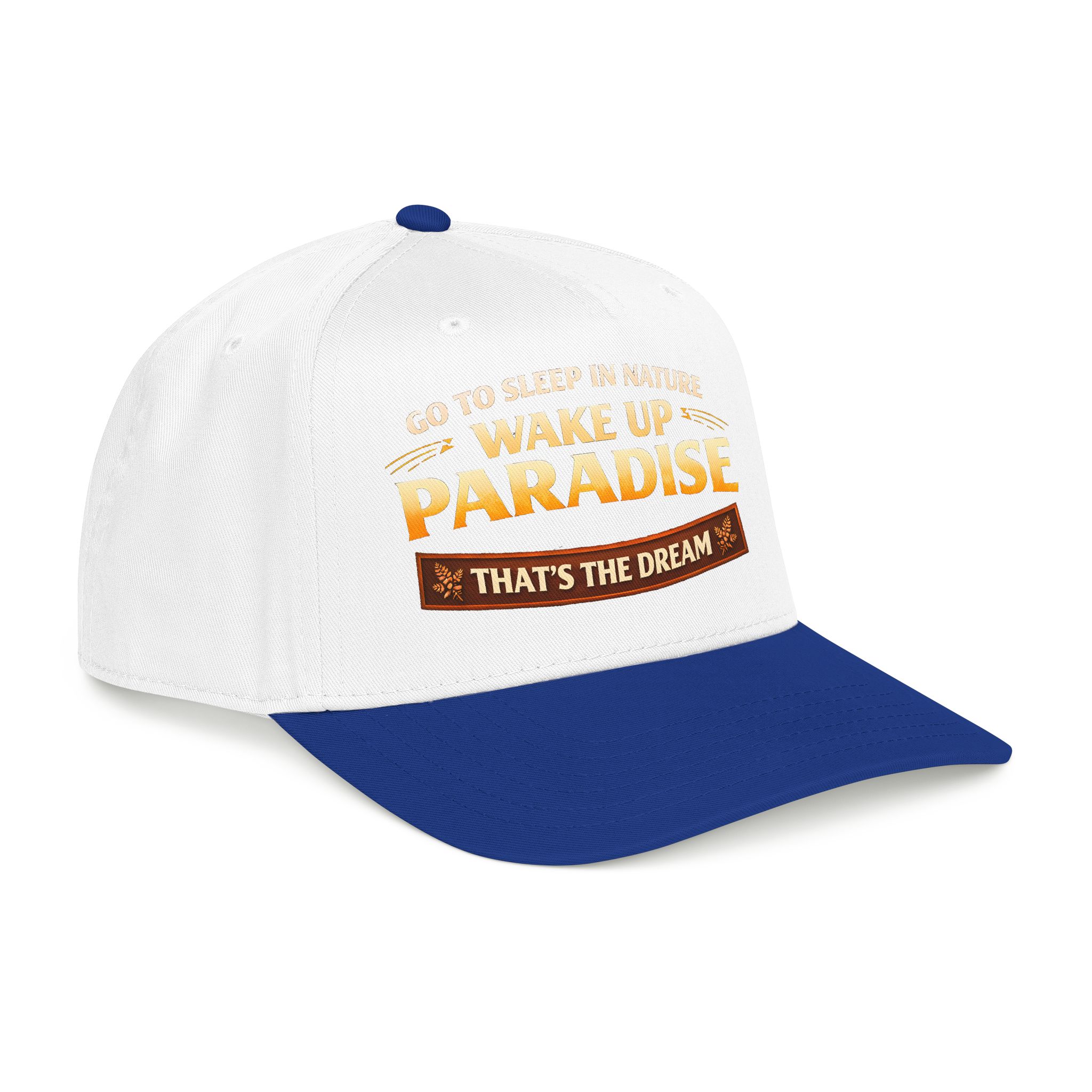 Baseball Cap - "Go sleep Nature-Wake Up Paradise" Design Scenic-Line