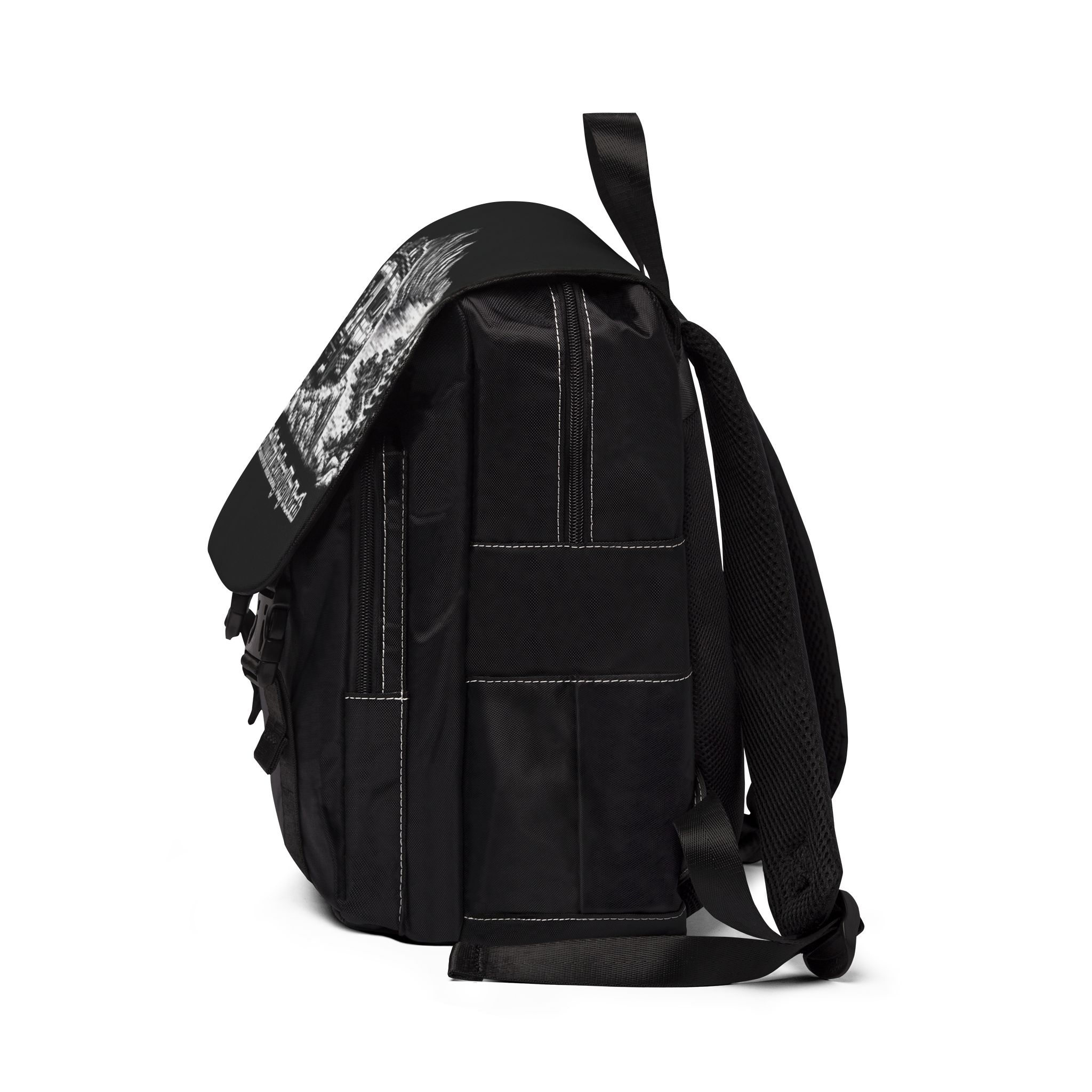 7289892311110157045_2048.jpeg Unisex Casual Shoulder Backpack — "Built For The Long Way North" Design Minimal-Line