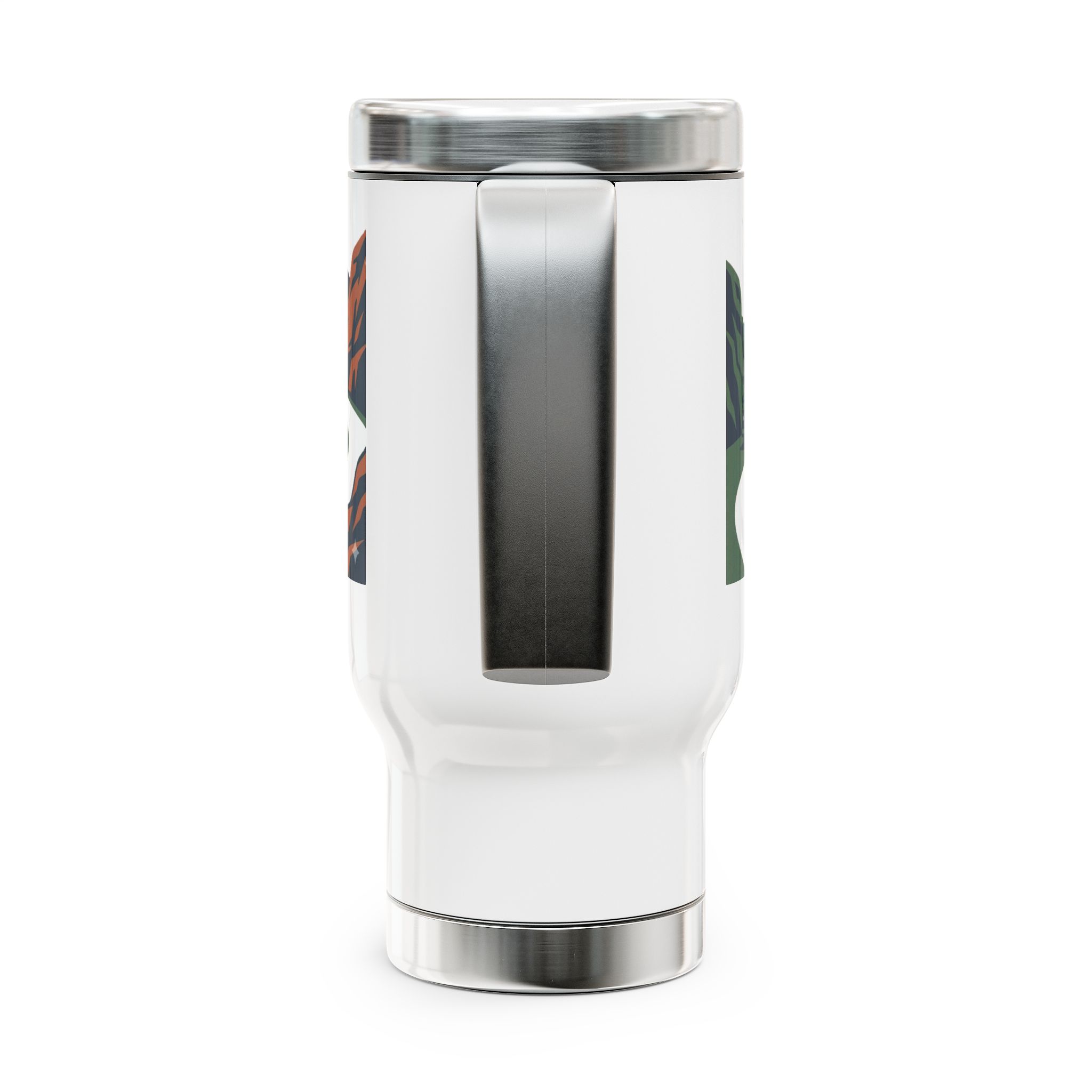 Stainless Steel Travel Mug with Handle, 14oz — “The Scenic Route Is My Commute”
