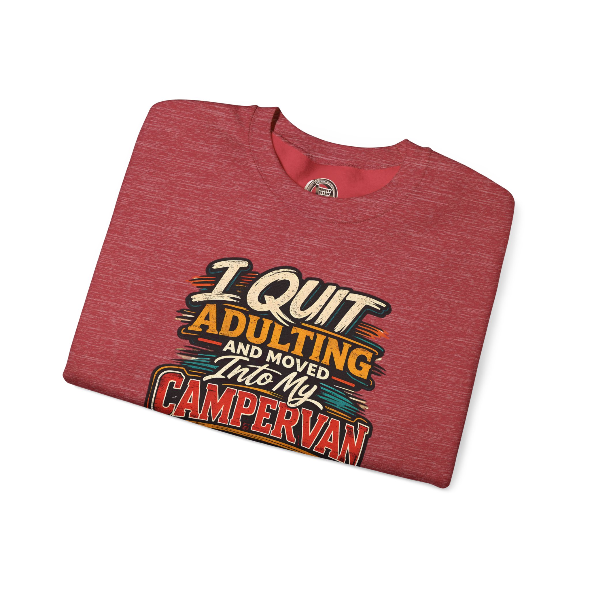 731114694439815236_2048.jpeg Unisex Heavy Blend™ Crewneck Sweatshirt — "I Quit Adulting" Design F**K-Line