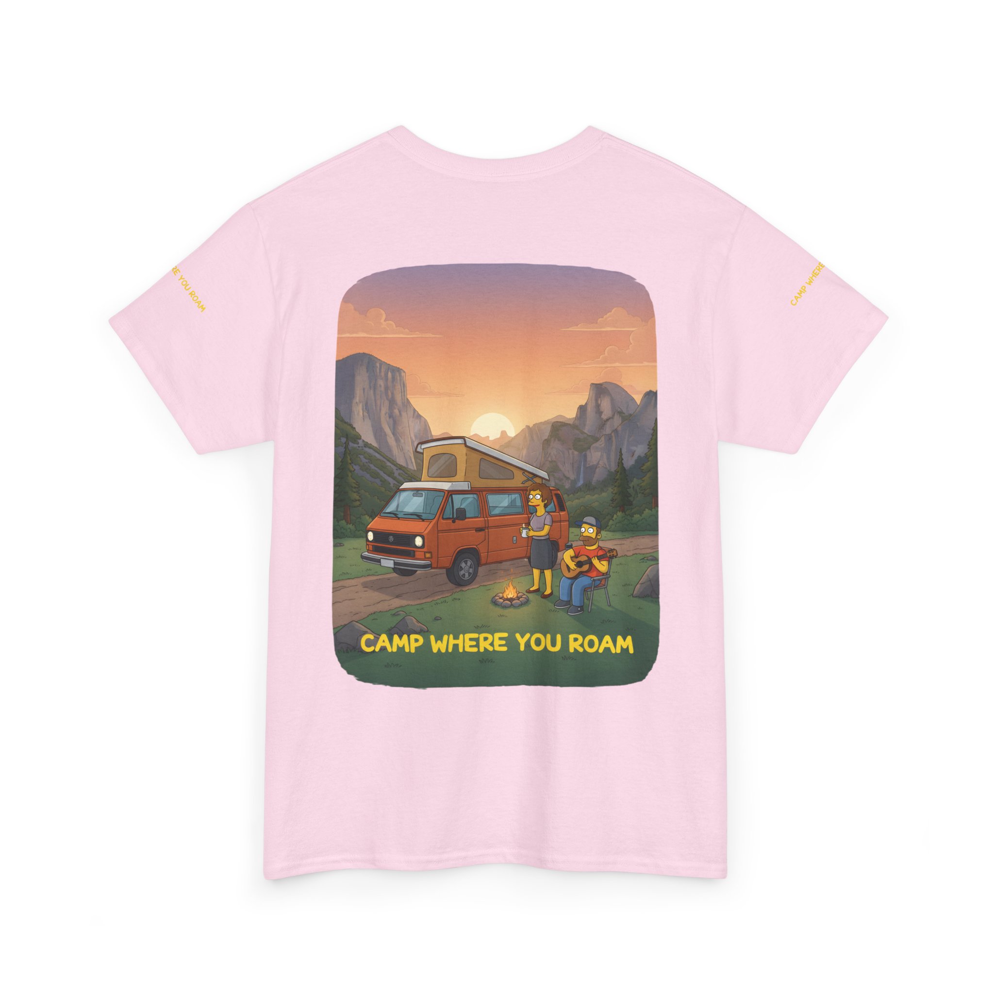 Unisex Heavy Cotton Tee — "Camp Where You Roam" Design Sitcom-Line