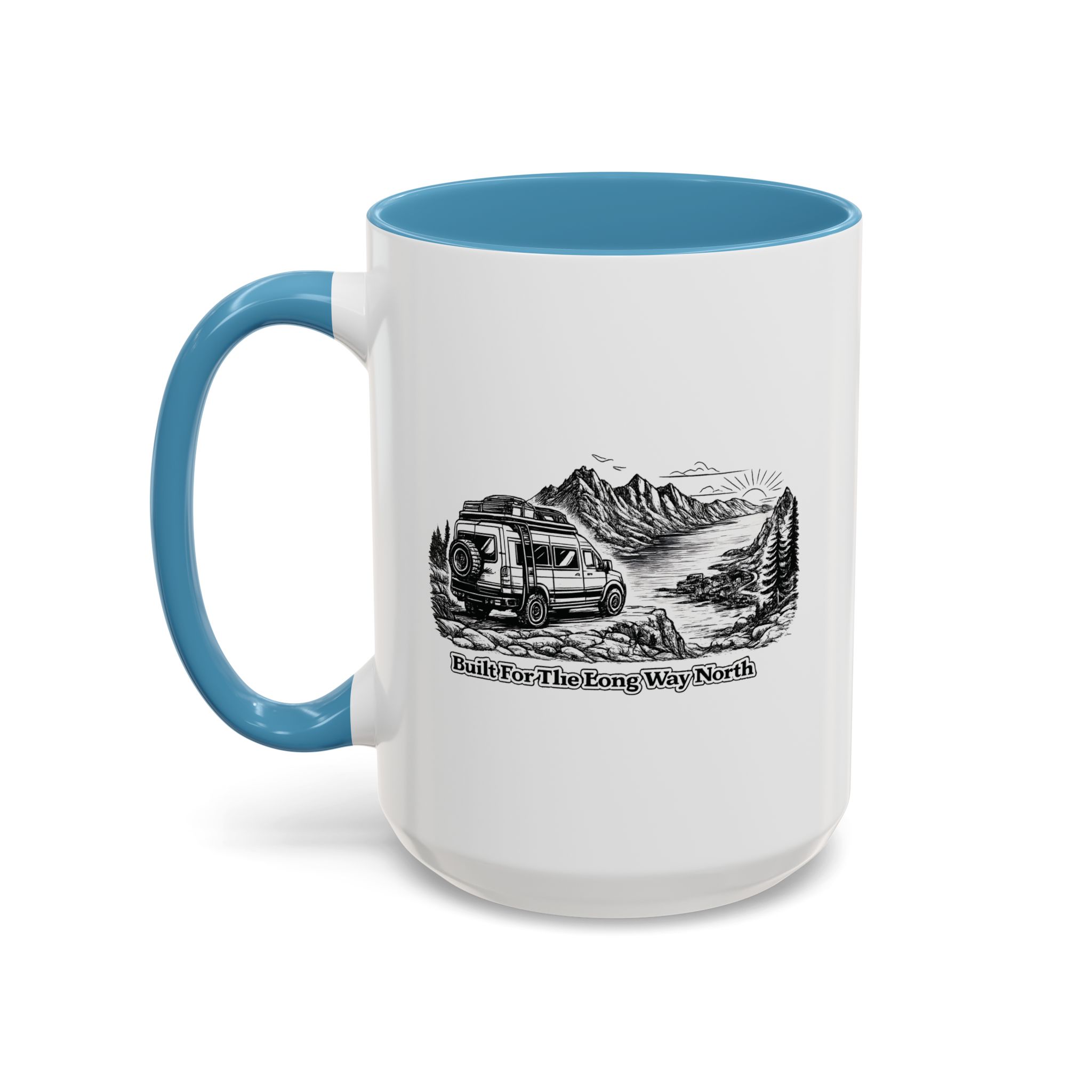 7330751994036946040_2048.jpeg Accent Coffee Mug (11, 15oz) — "Built For The Long Way North" Design Minimal-Line